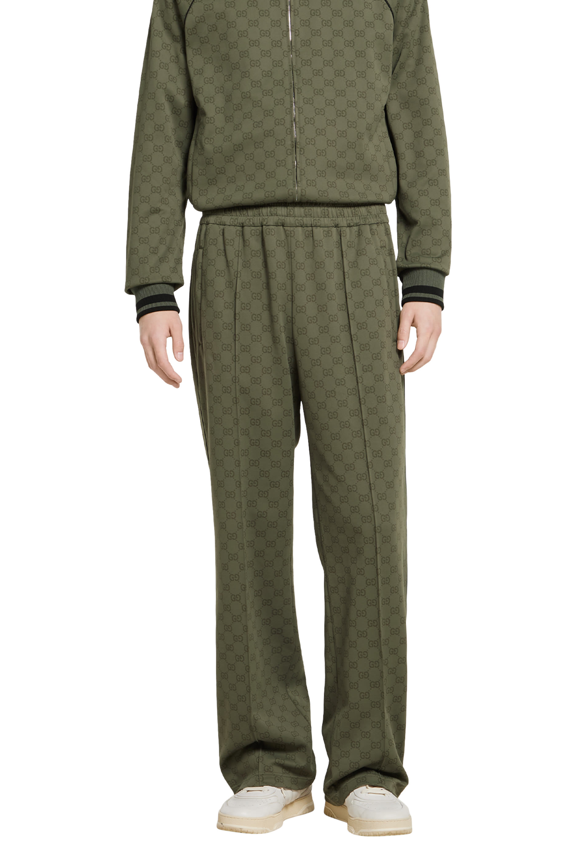 بنطال بنقشة حرفي شعار الماركة جيرسيه جاكار