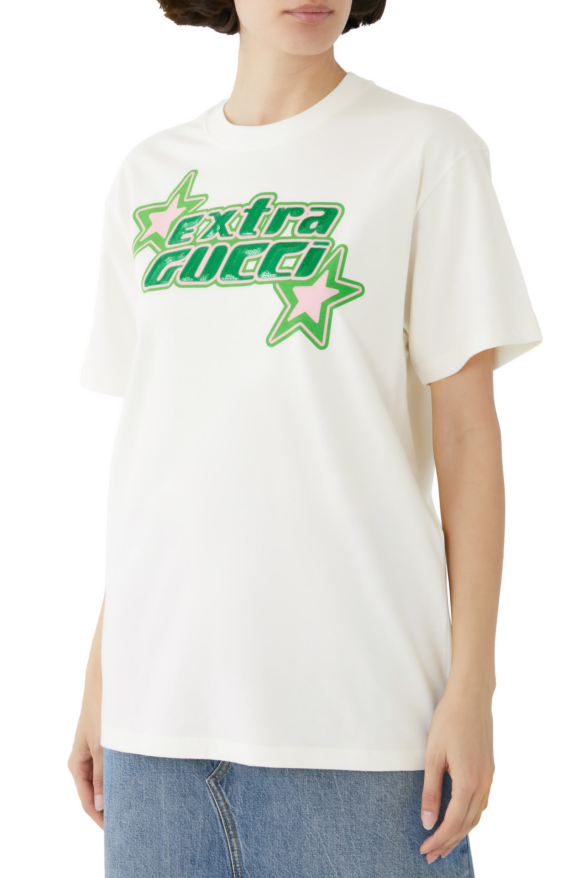 تيشيرت بشعار الماركة قطن