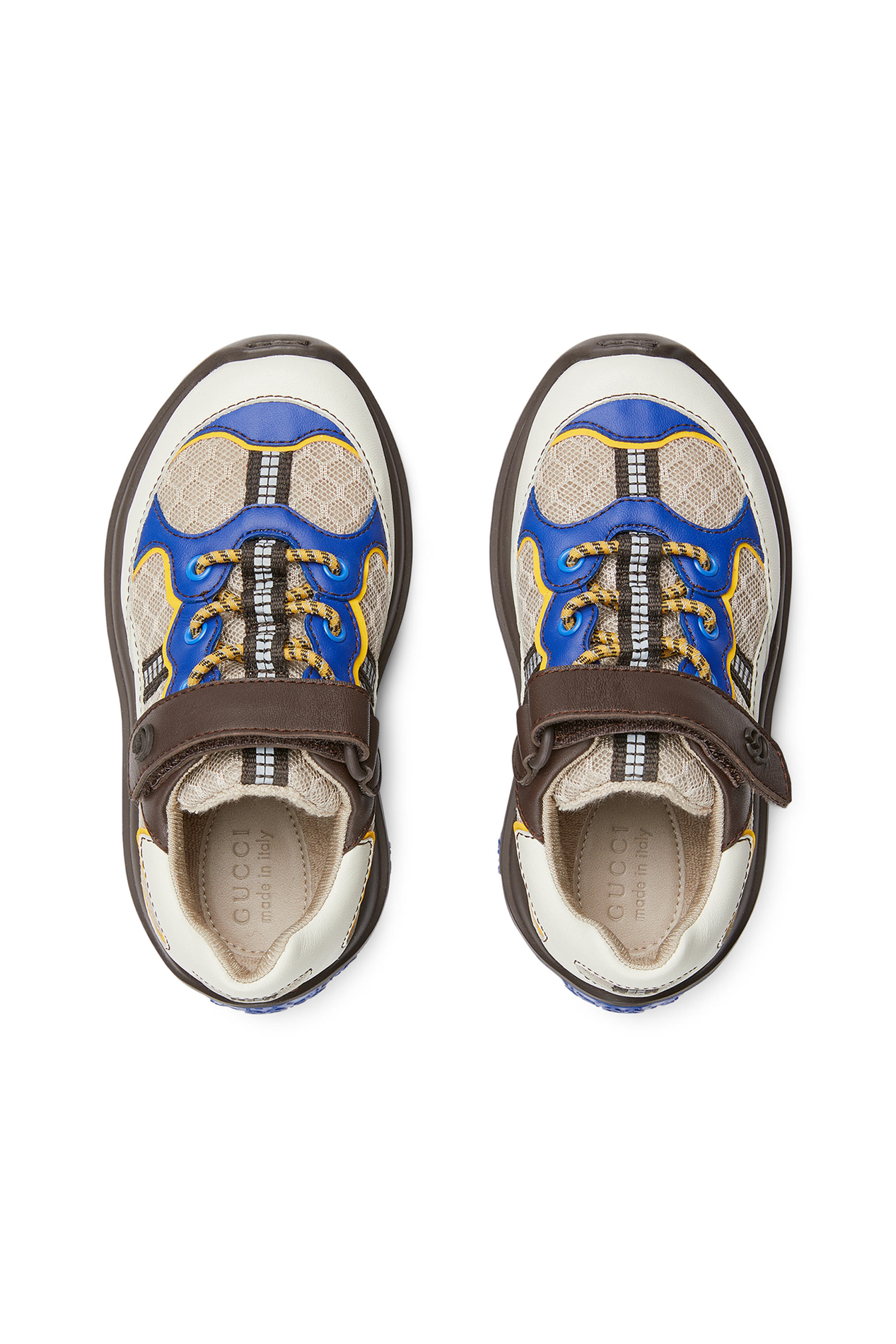 سنيكرز جلد وقماش شبكي للأطفال