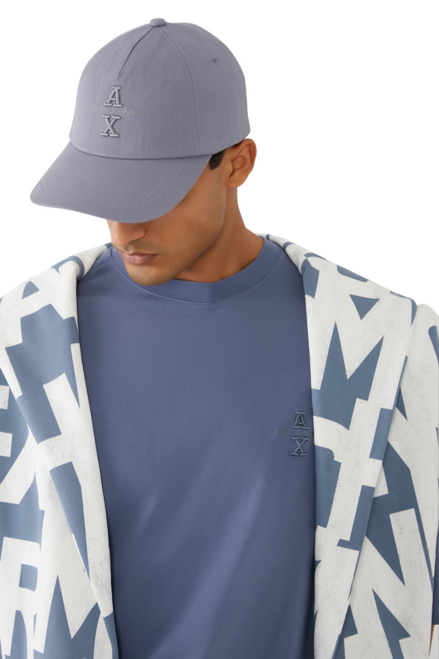 قبعة أي اس في بلون باهت مع حافة قطن