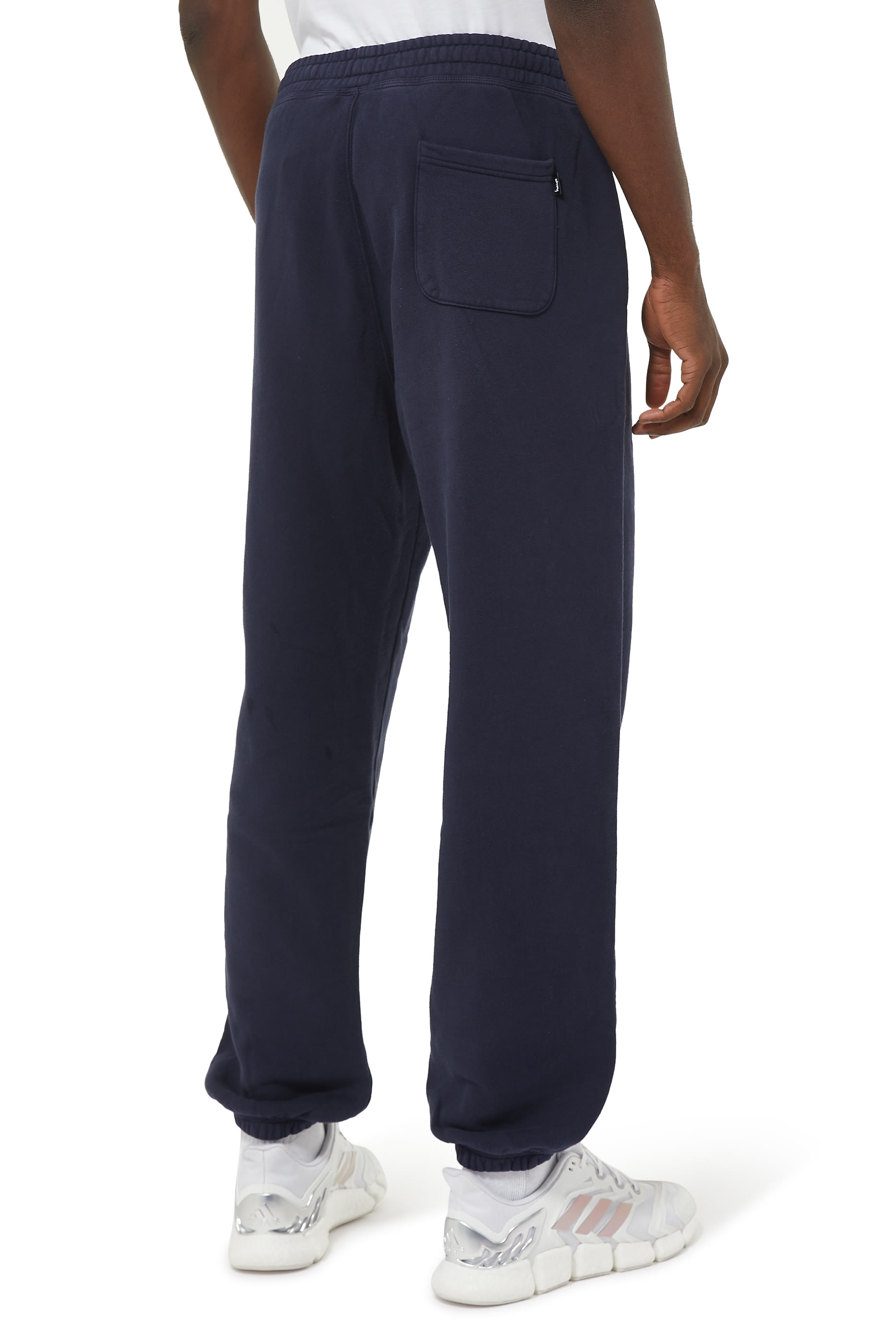 بنطال صوف قطني مصبوغ بشعار الماركة