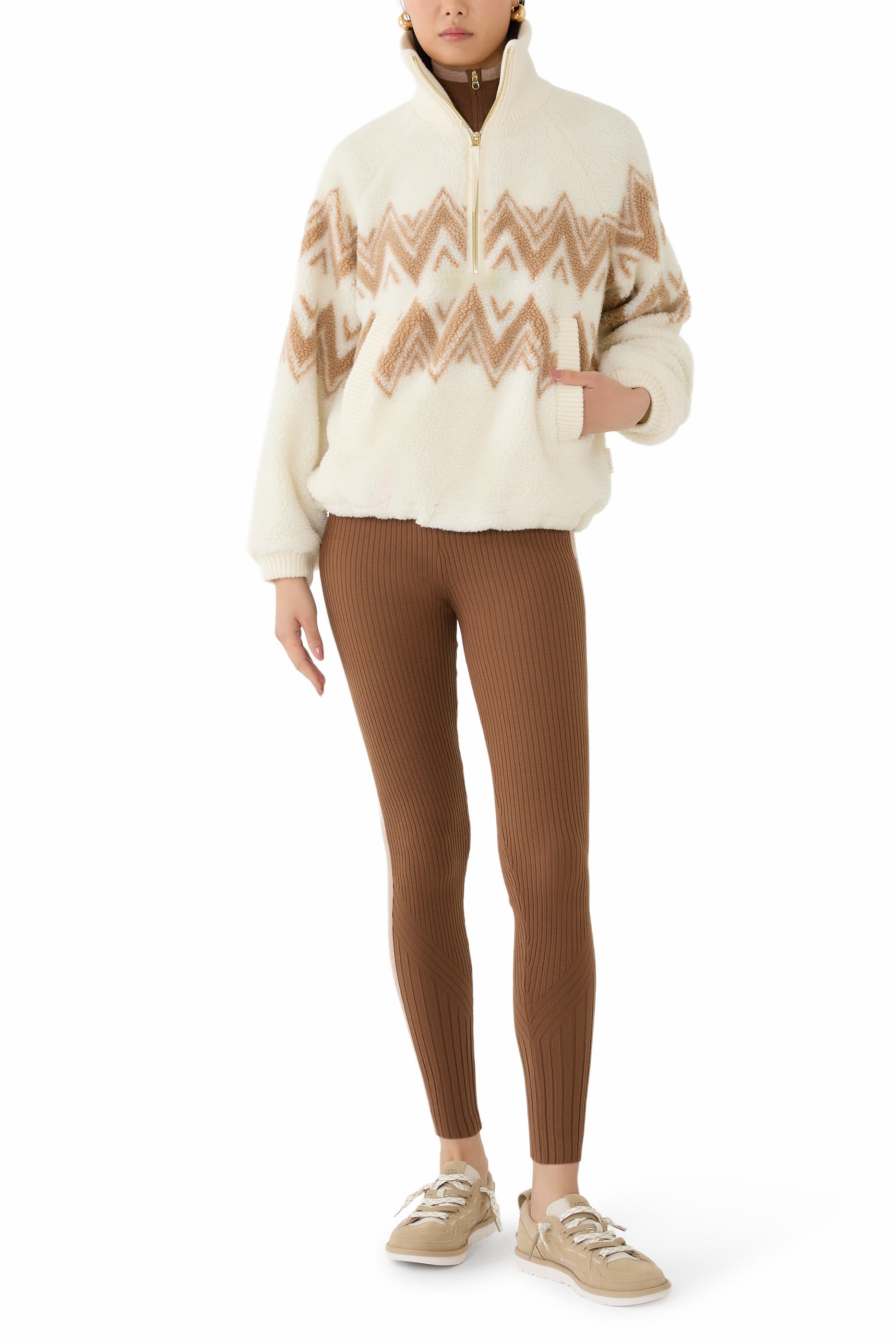 جاكيت هندريك بنصف سحاب شيربا