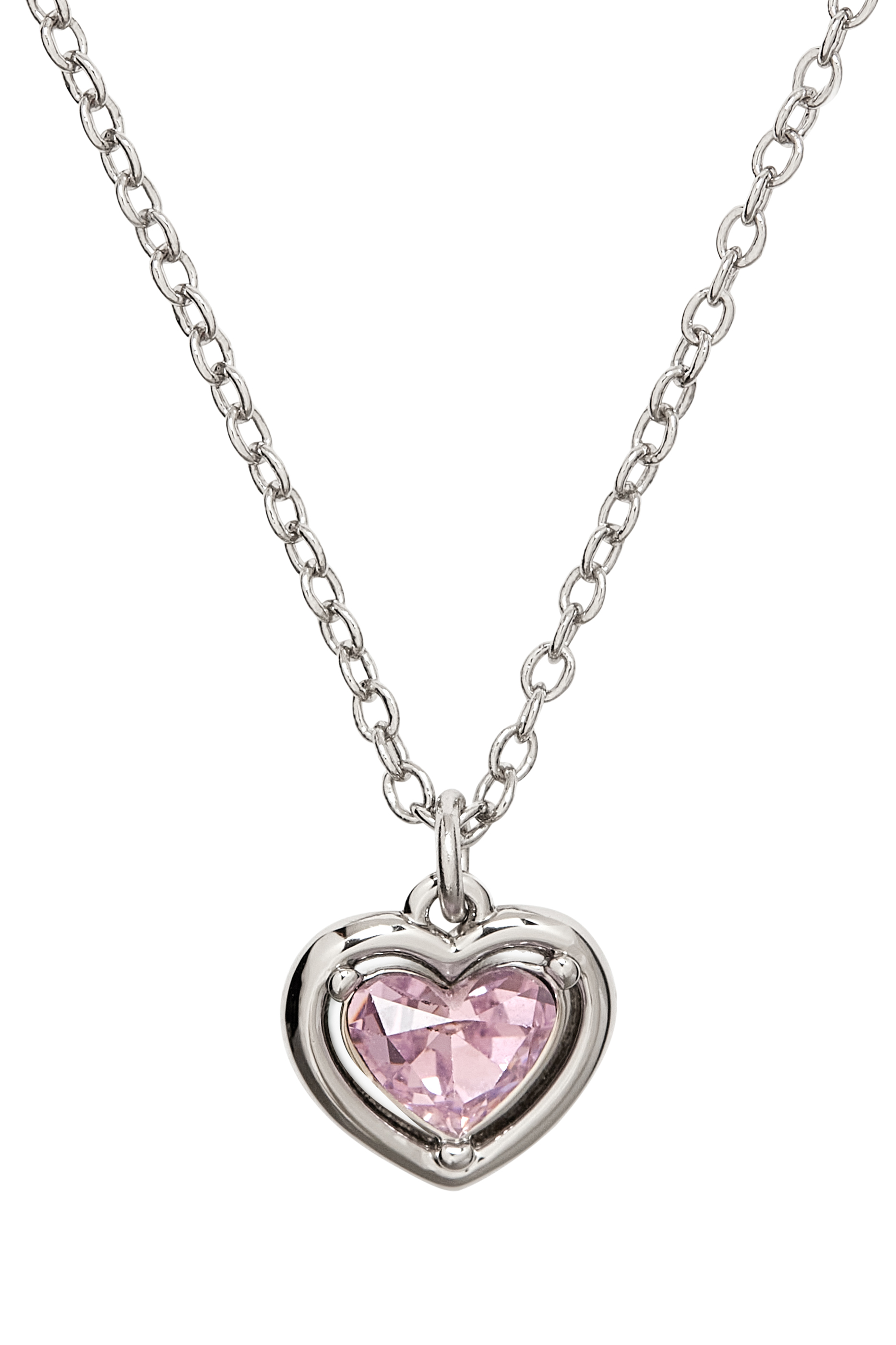 قلادة هالو بدلاية بتصميم قلب، نحاس وكريستال زجاجي