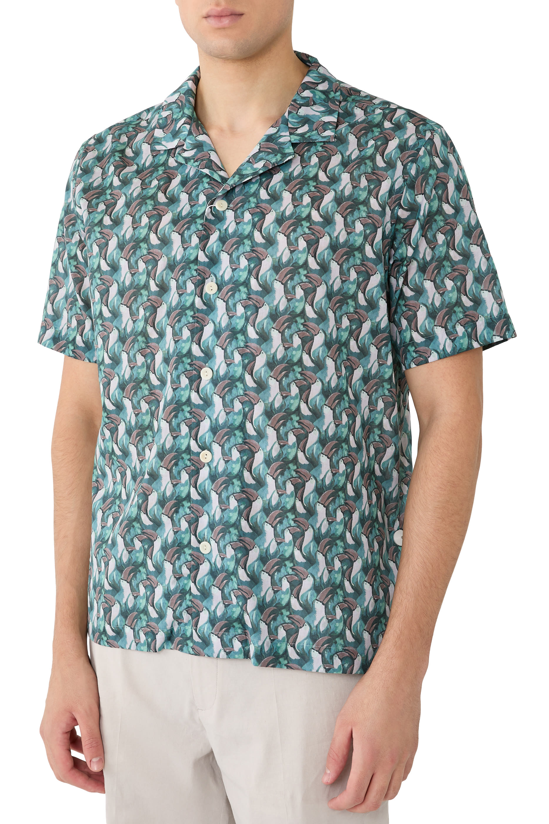 قميص ريزورت بنقشة