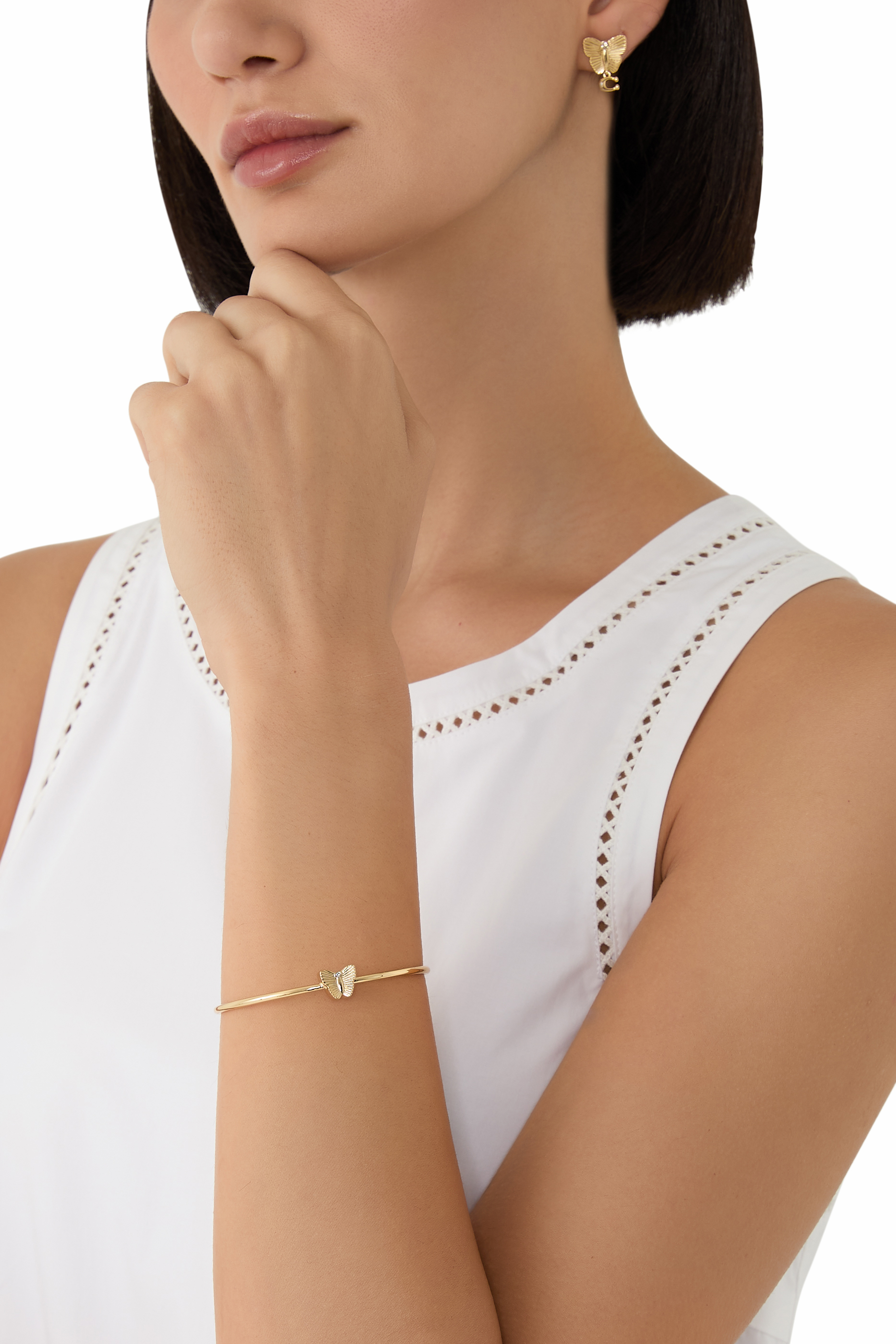 سوار رفيع بحلية بتصميم فراشة