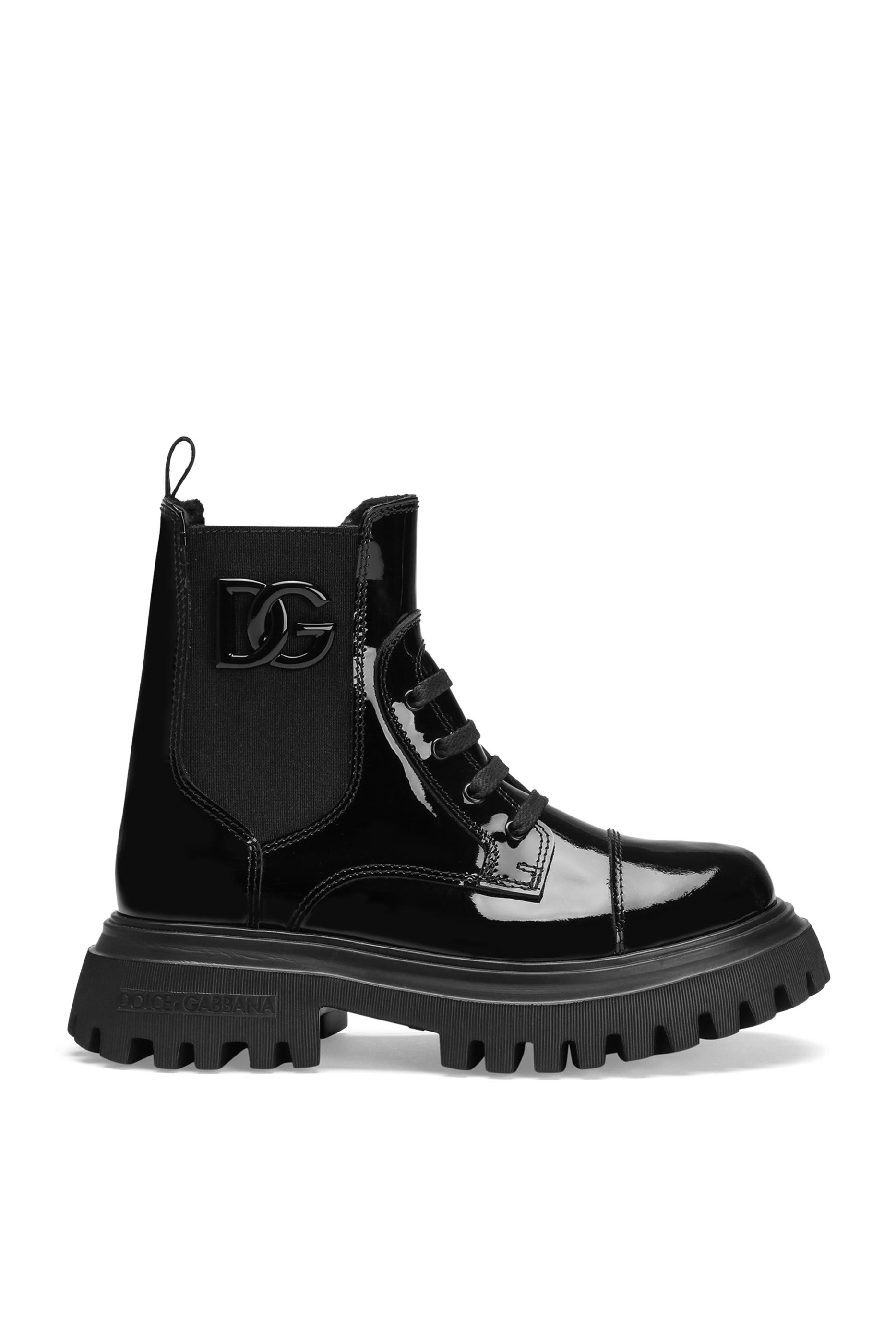 Kids Patent Leather Ankle Boots 