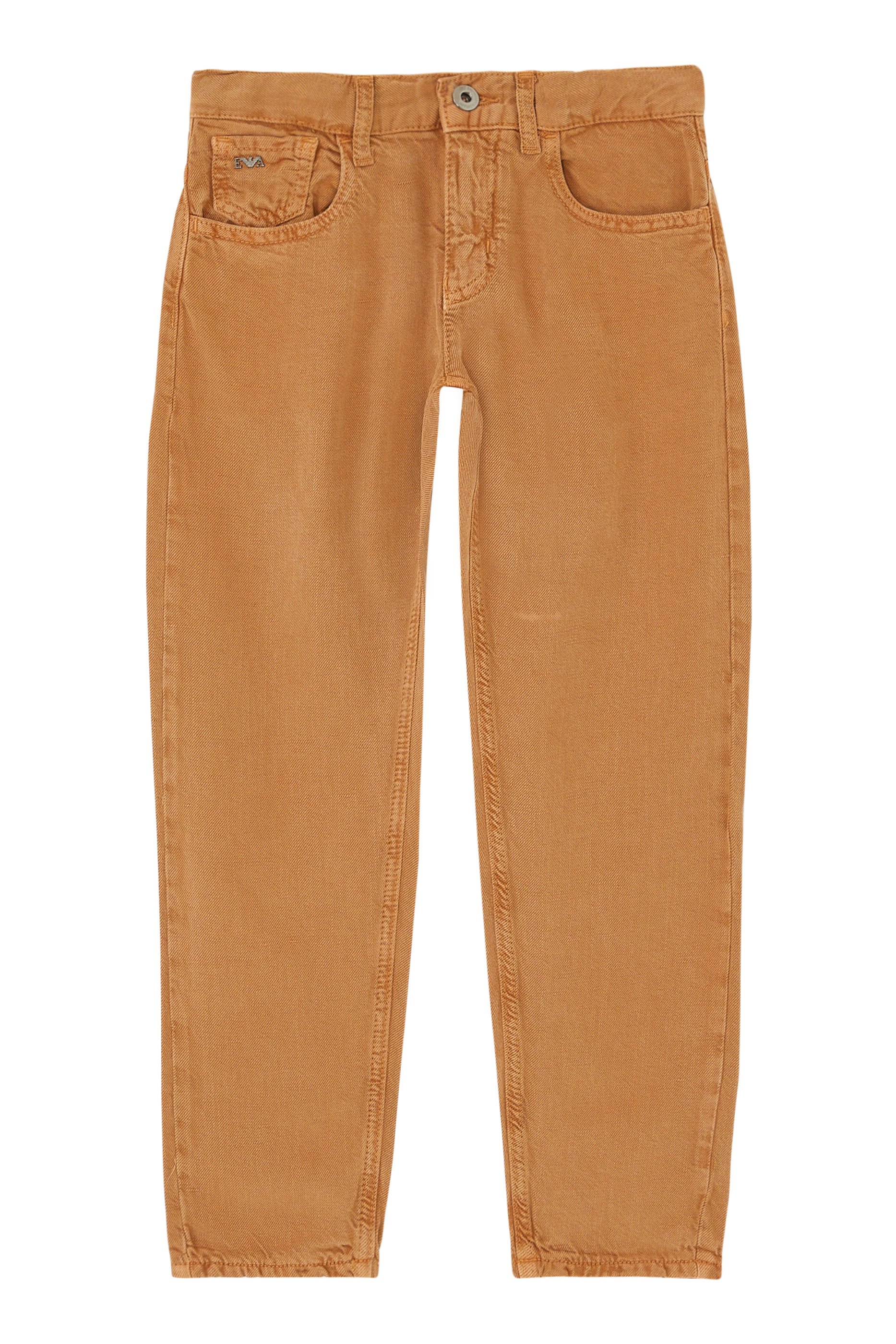 بنطال للأطفال برقعة شعار الماركة