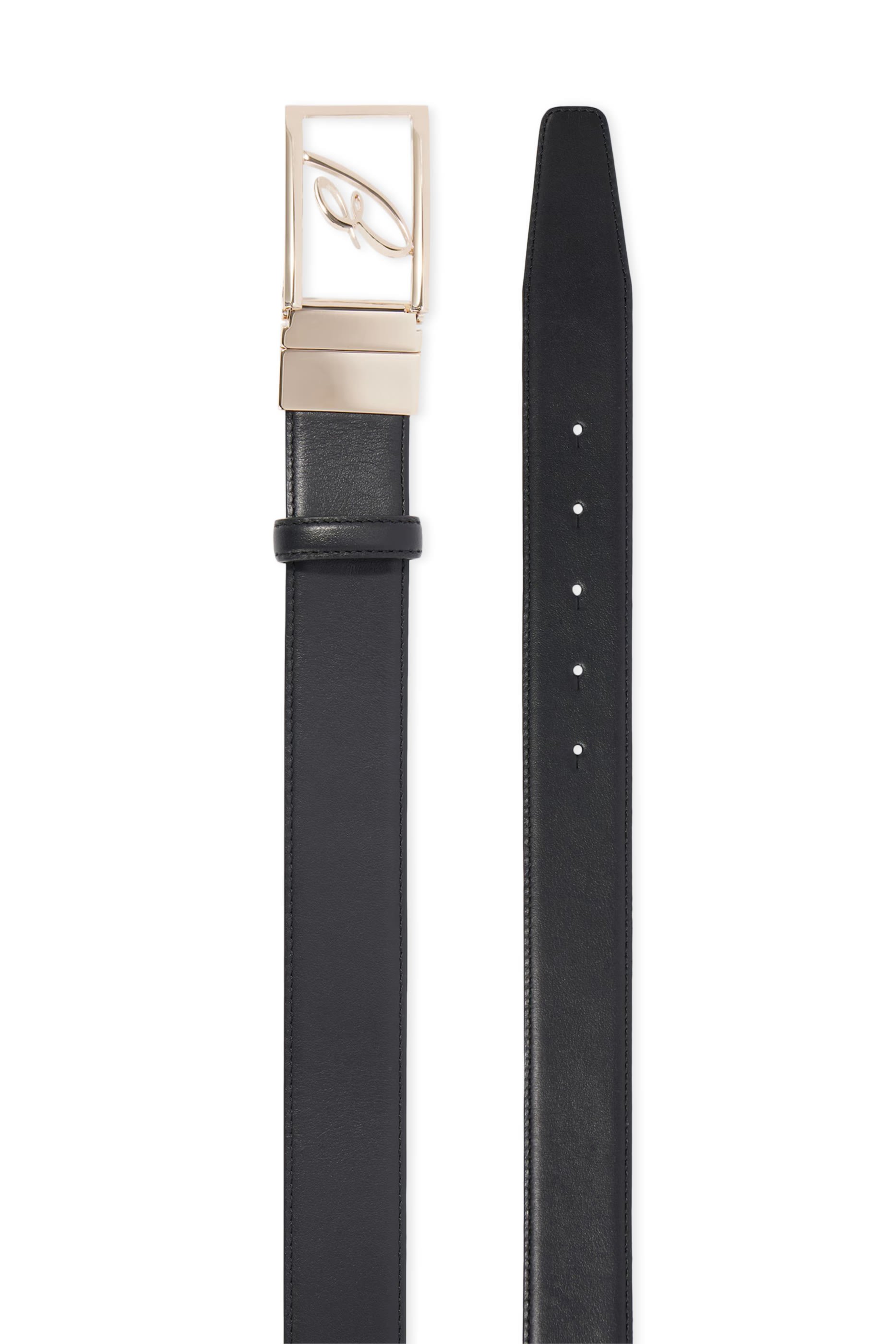 حزام بإبزيم بشعار الماركة جلد