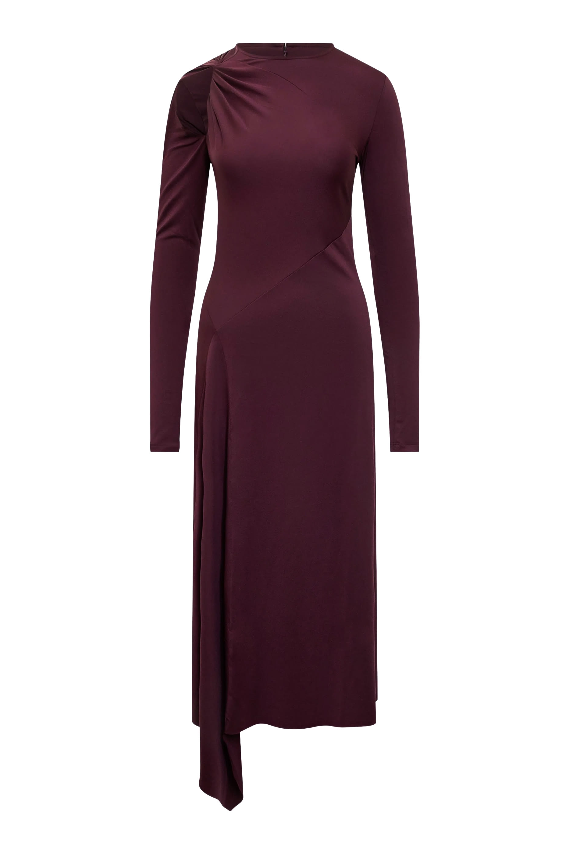 فستان بتفصيل ملفوف عند الأكتاف