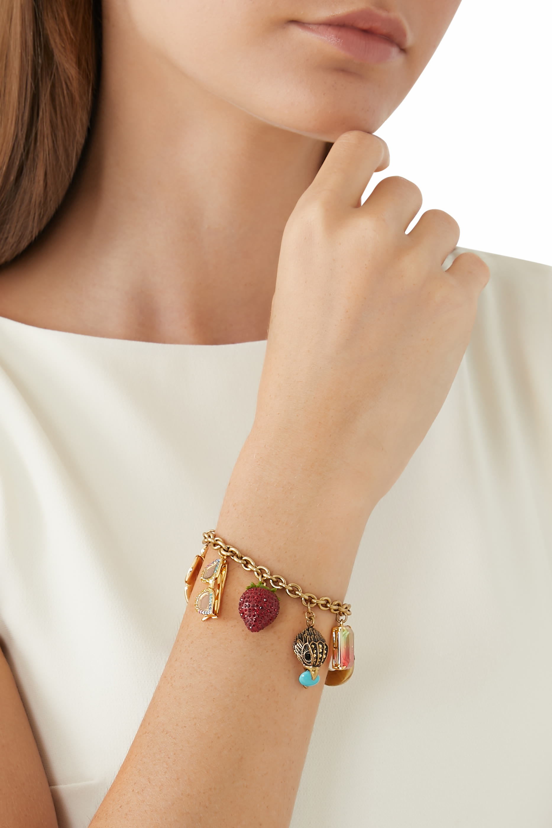 سوار بحلي مختلفة بأحجار زركونيا مكعبة ومينا، نحاس