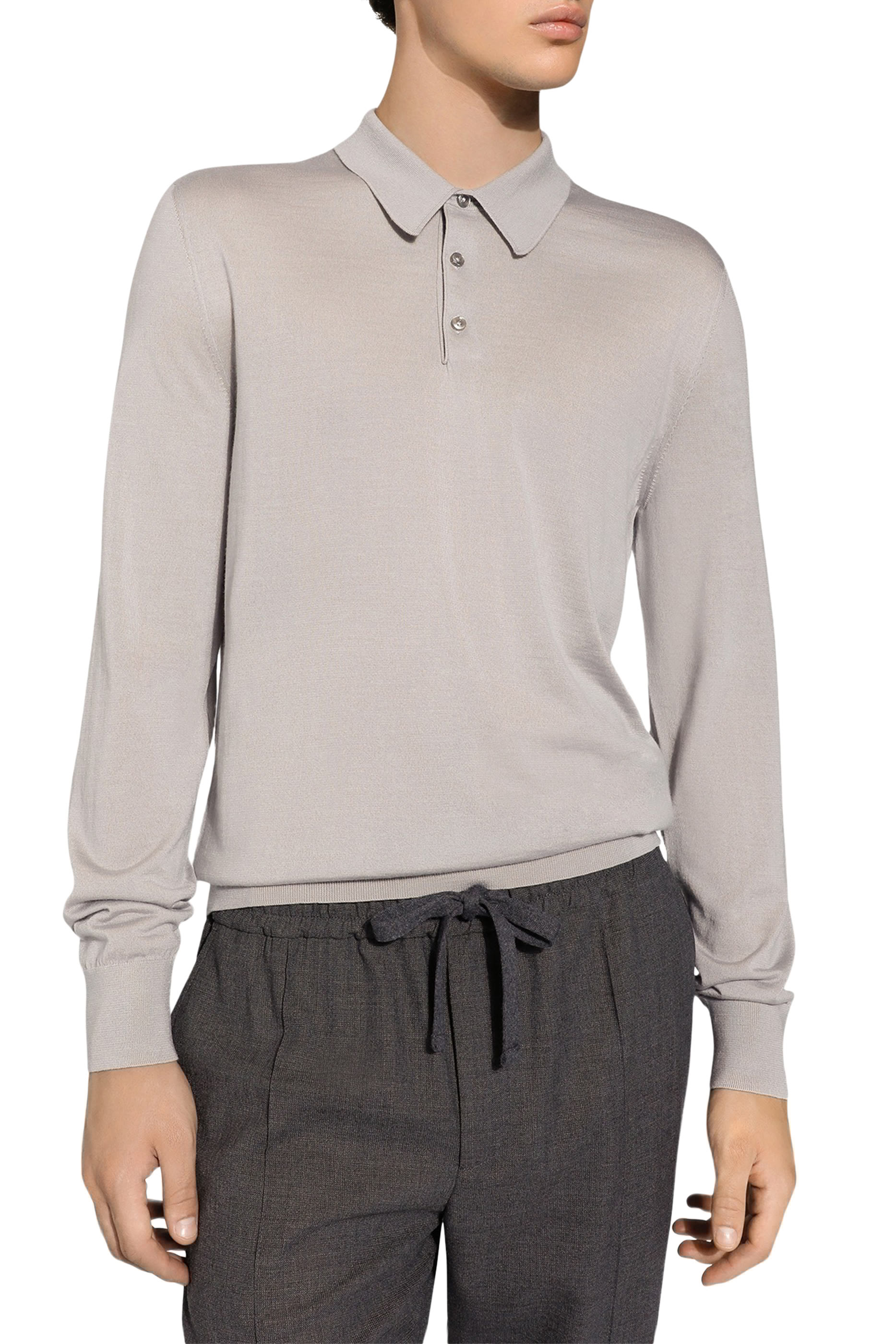 قميص بولو كشمير وحرير