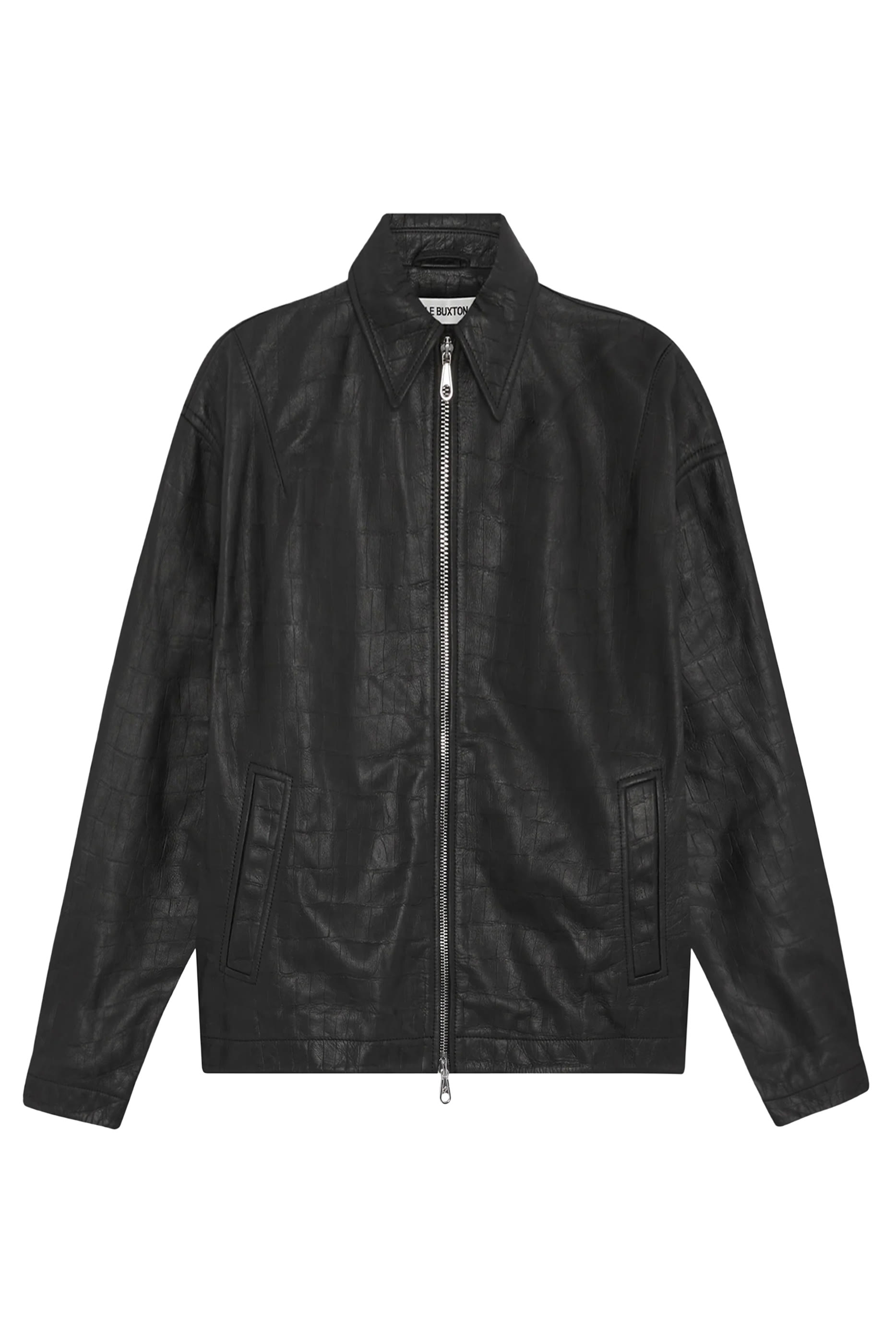 جاكيت بنقشة جلد التمساح جلد