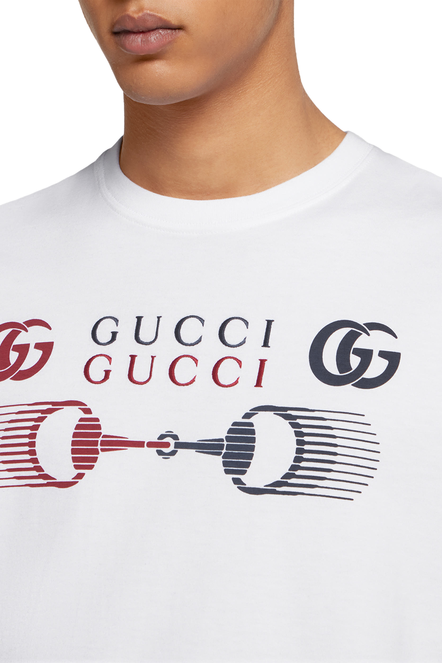 تيشيرت بنقشة شعار الماركة قطن جيرسيه