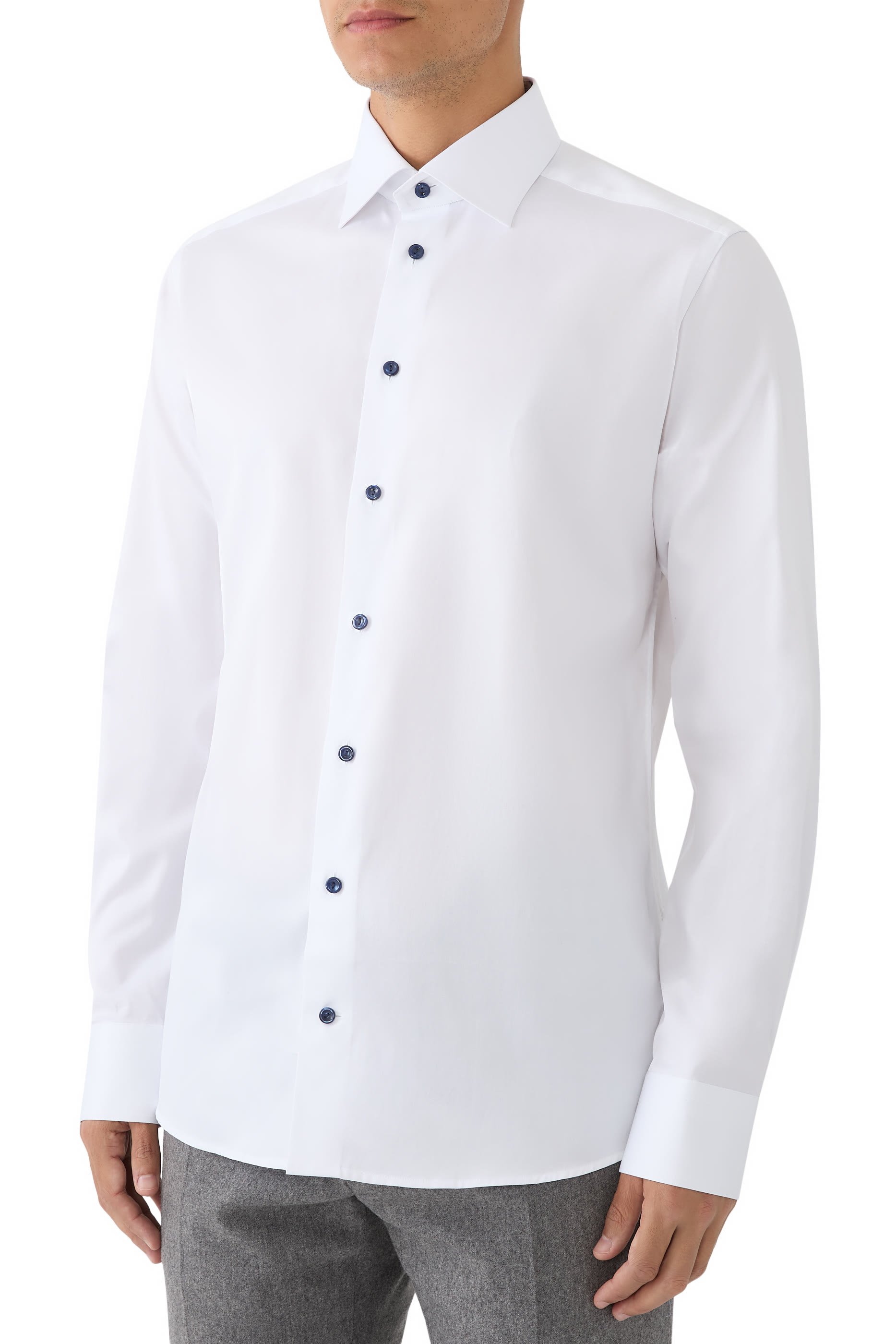 قميص بنقشة زهور تويل مميز للماركة