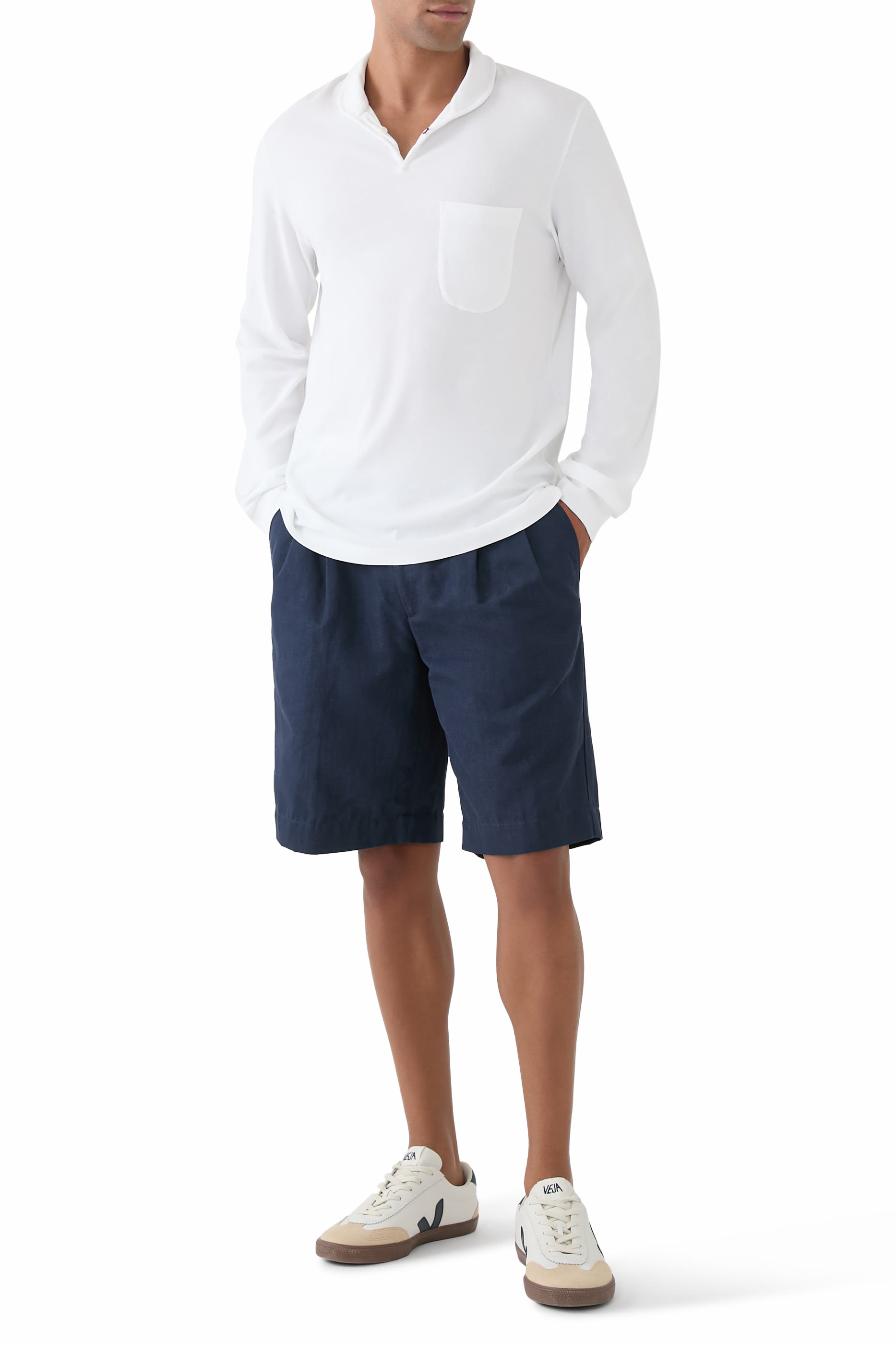 قميص بولو بأكمام طويلة