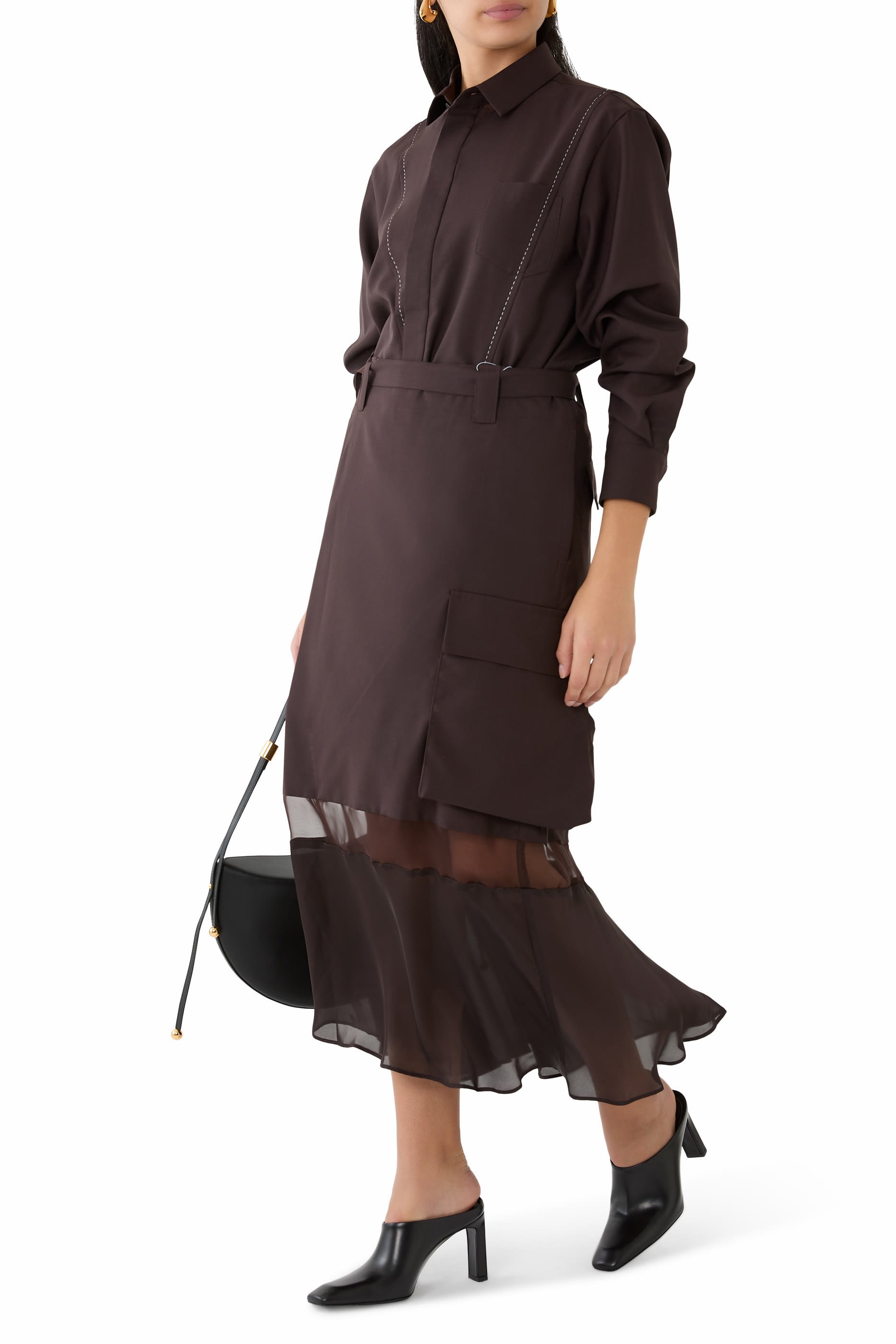 قميص بأزرار قماش بدلات