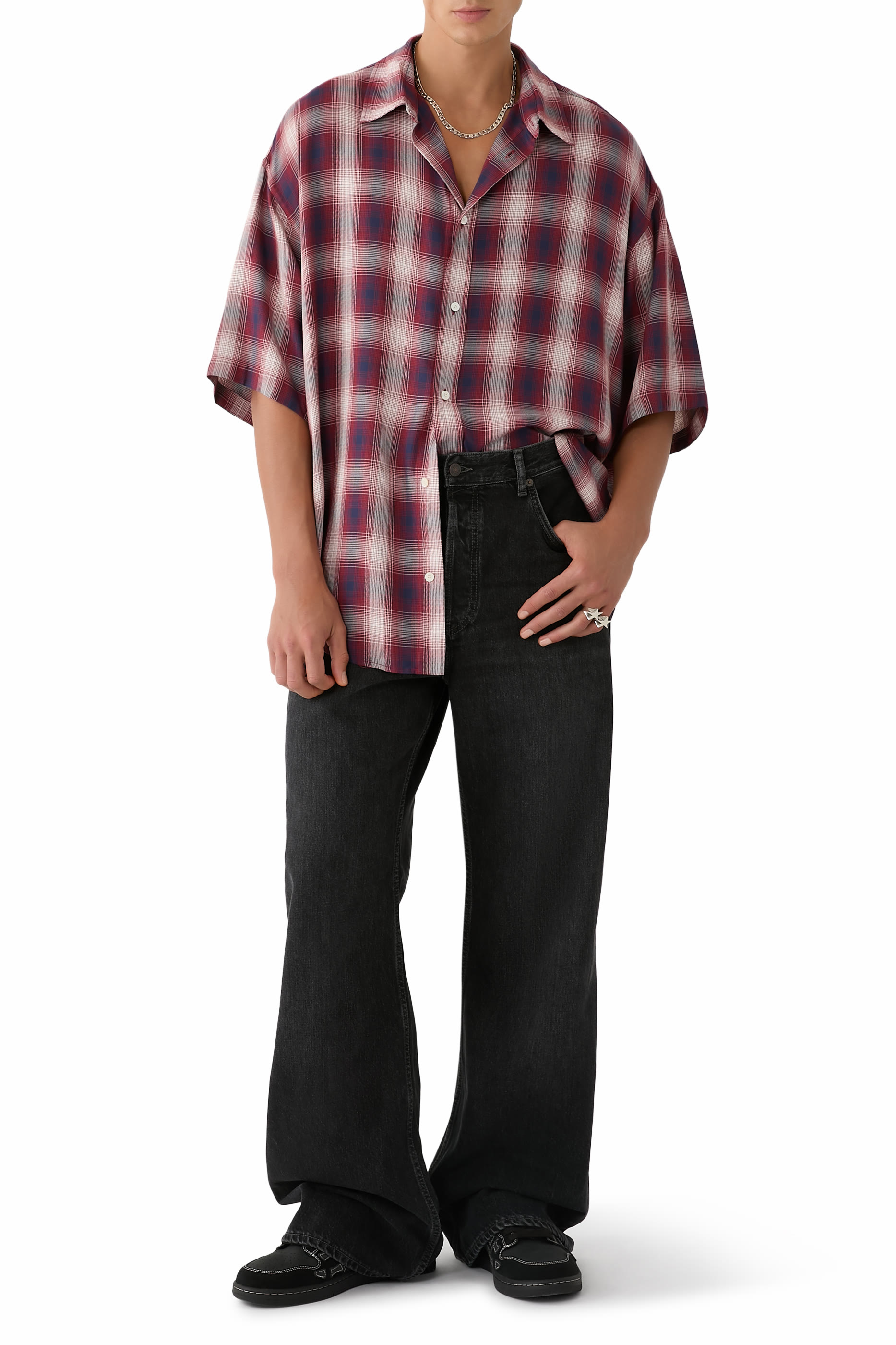 قميص بأزرار فلانيل