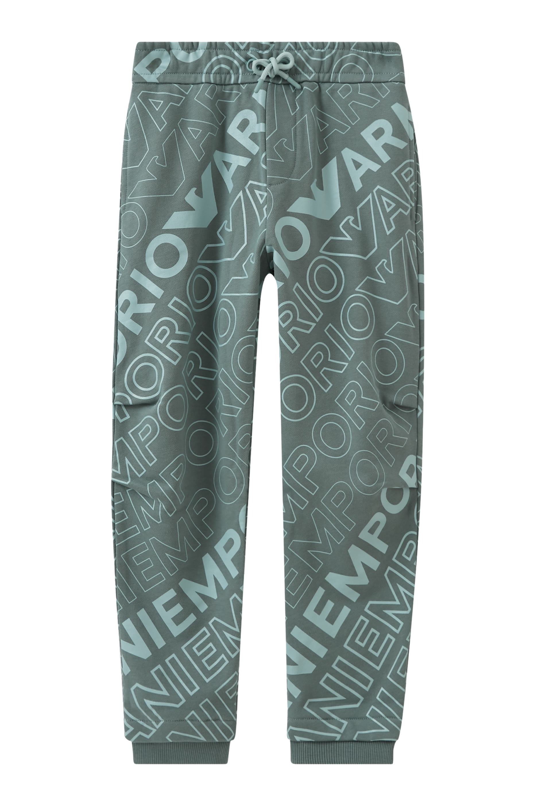 بنطال رياضي برباط تضييق وشعار الماركة للأطفال