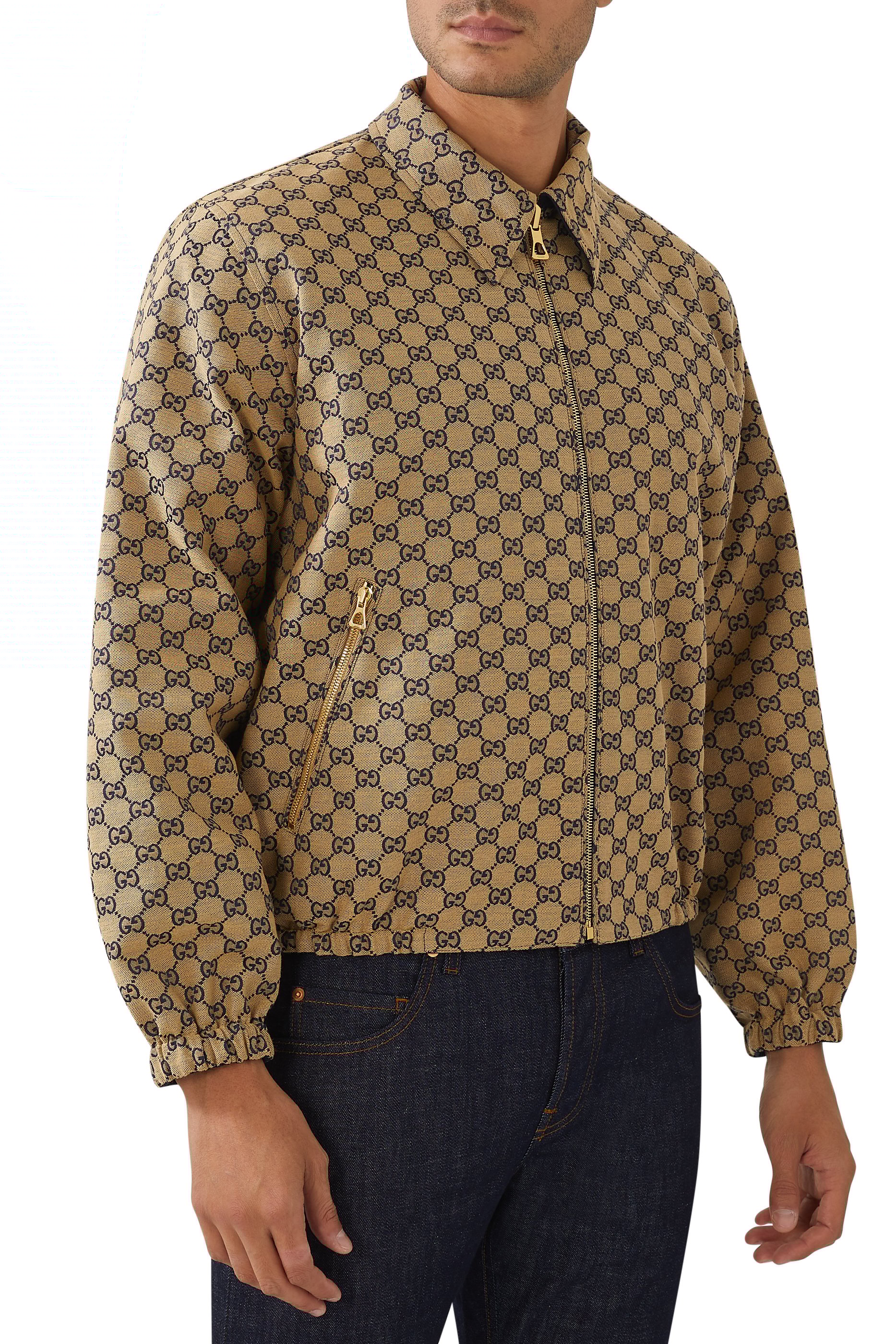 جاكيت بوليستر بوجين وشعار حرفي GG