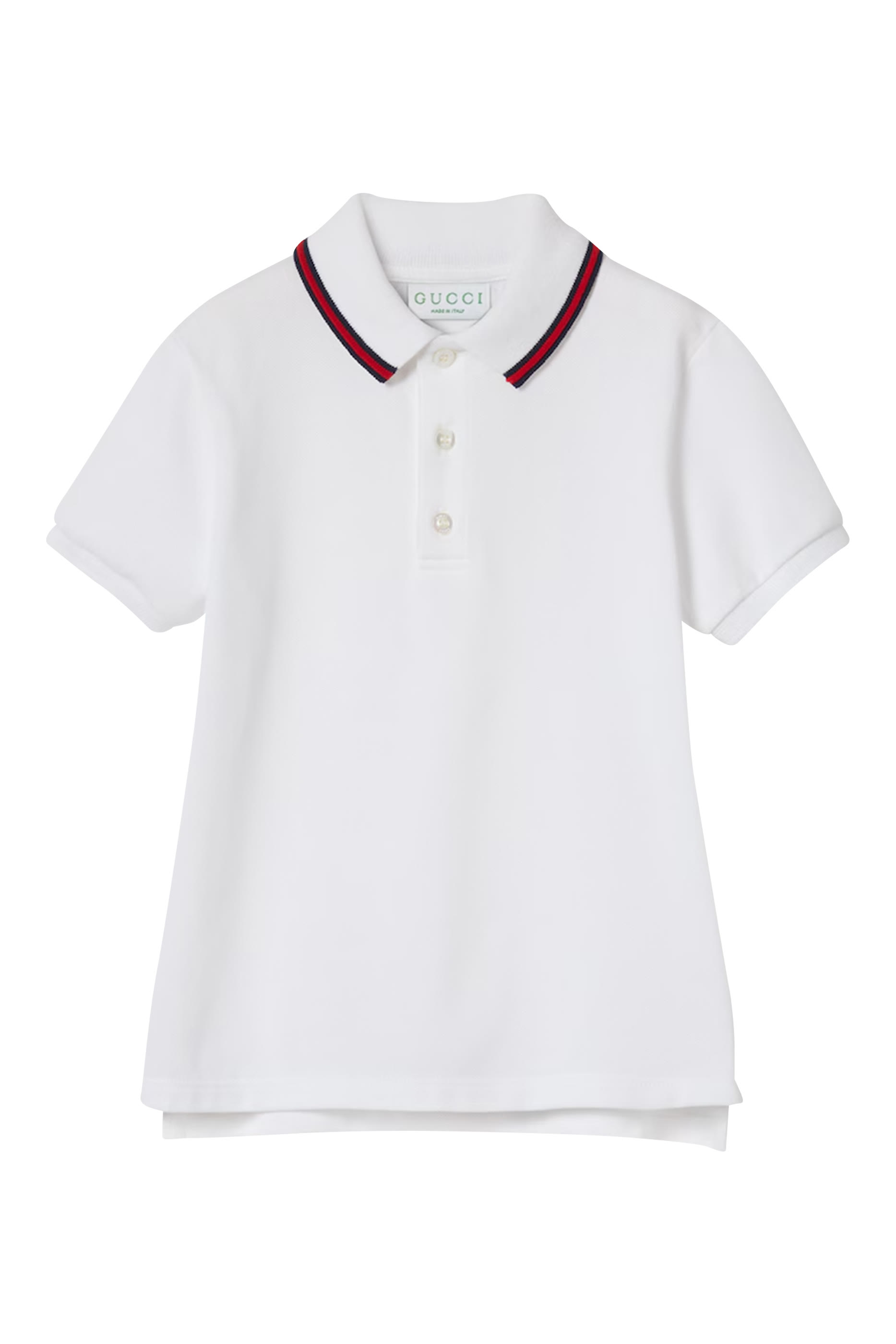 قميص بولو بشريط ويب قطن للأطفال