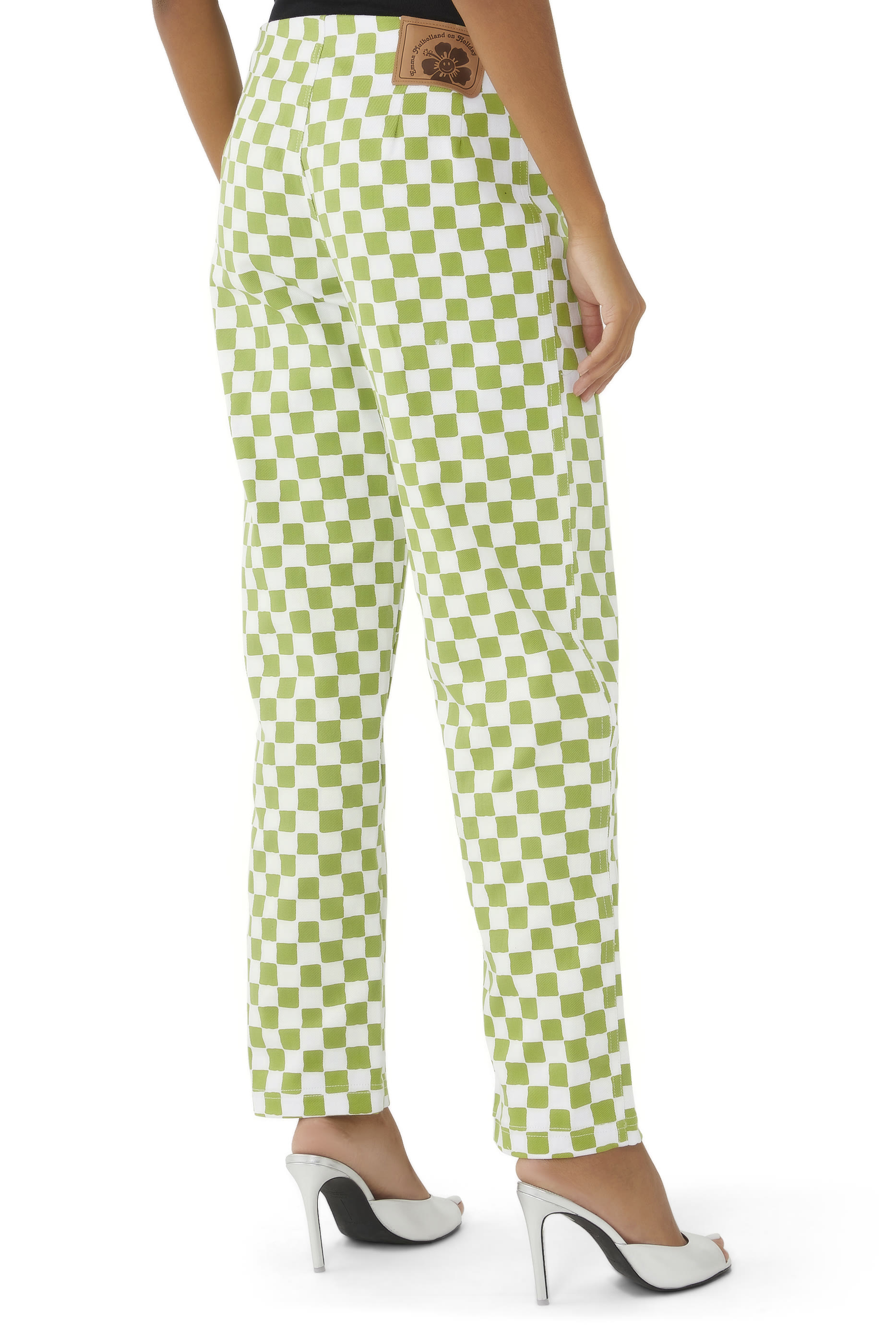 بنطال كوكومو بنقشة مربعات