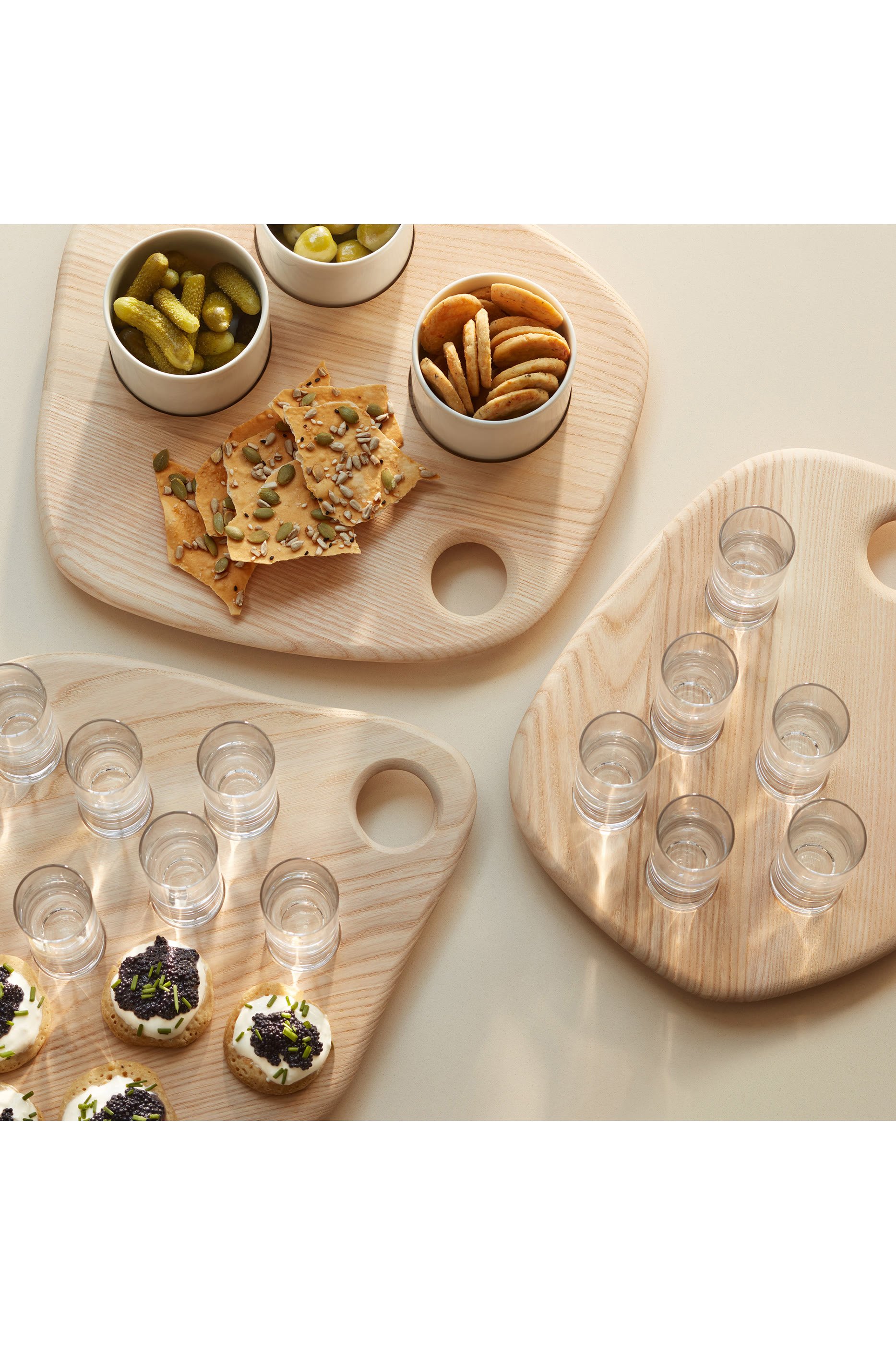 طقم تاباس باليت مع لوح خشب رماد