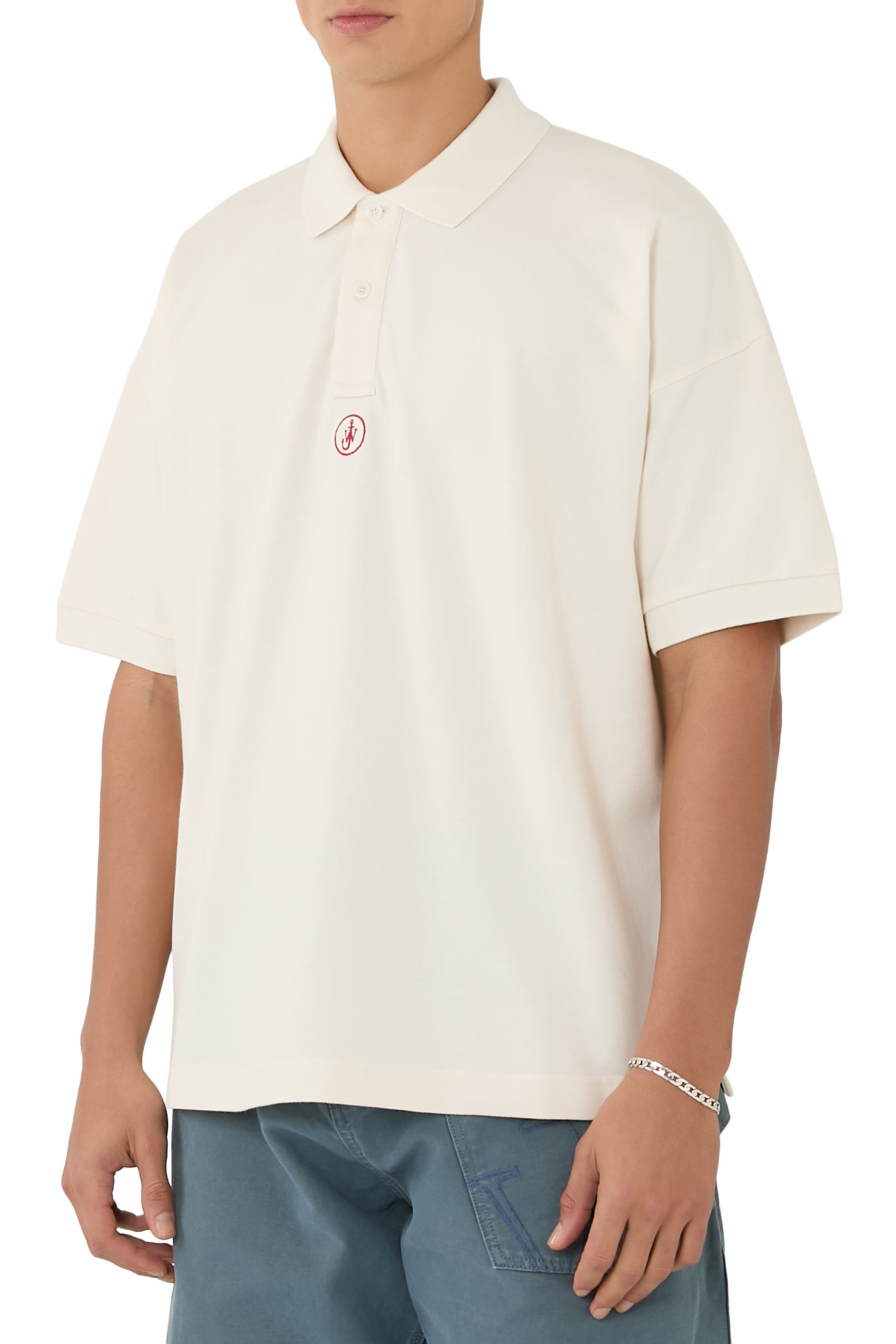 قميص بولو بتطريز مرساة