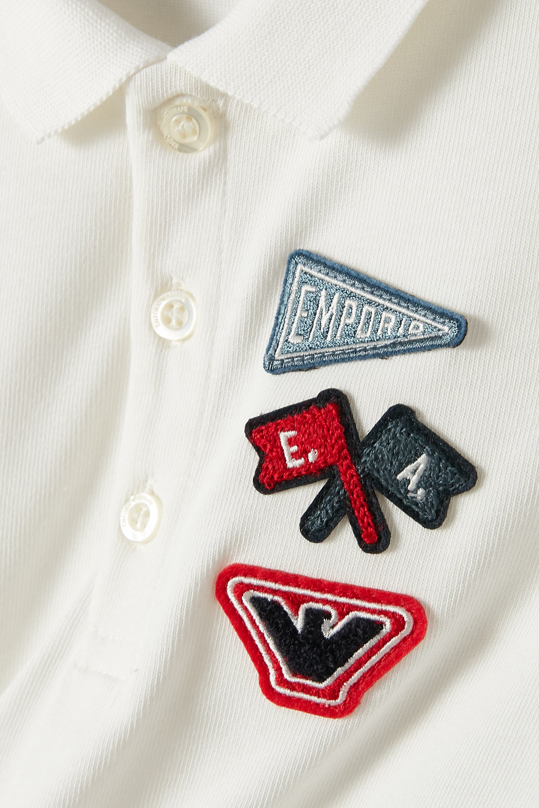 قميص بولو بشعار الماركة ورقعة العلم جيرسيه للأطفال