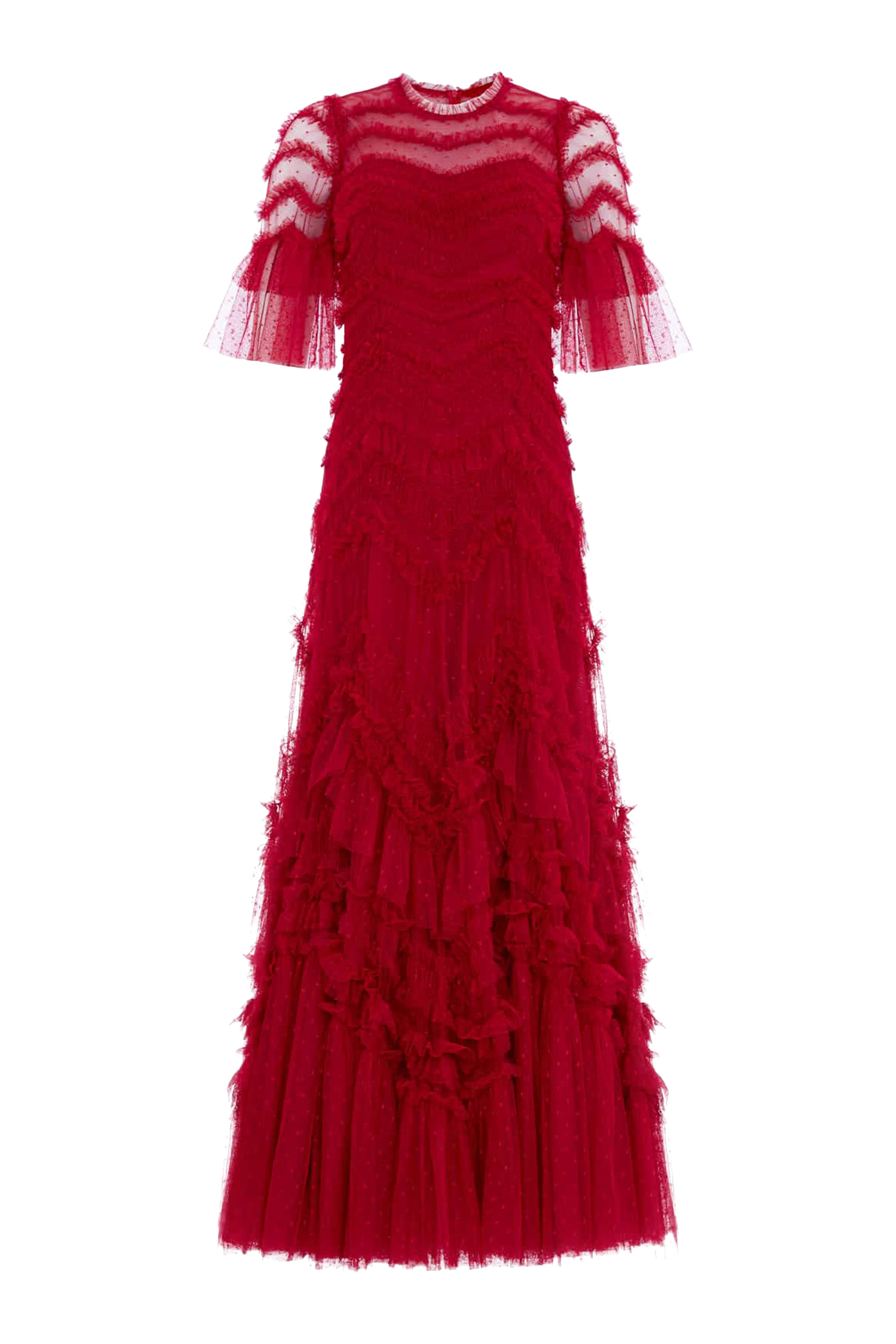 فستان سهرة إيليا بأكمام قصيرة