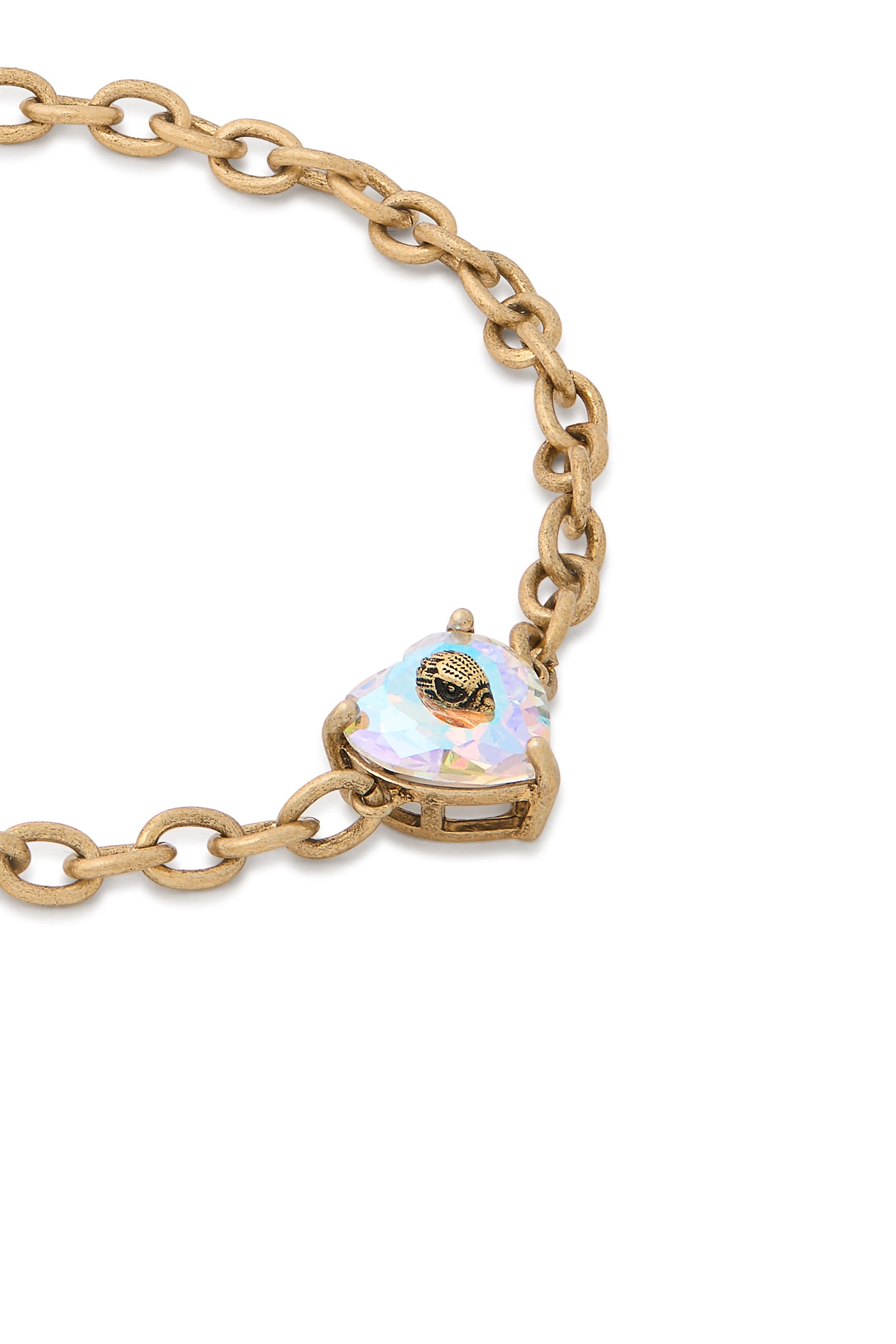 سوار بحلية بتصميم قلب مرصعة بالكريستال