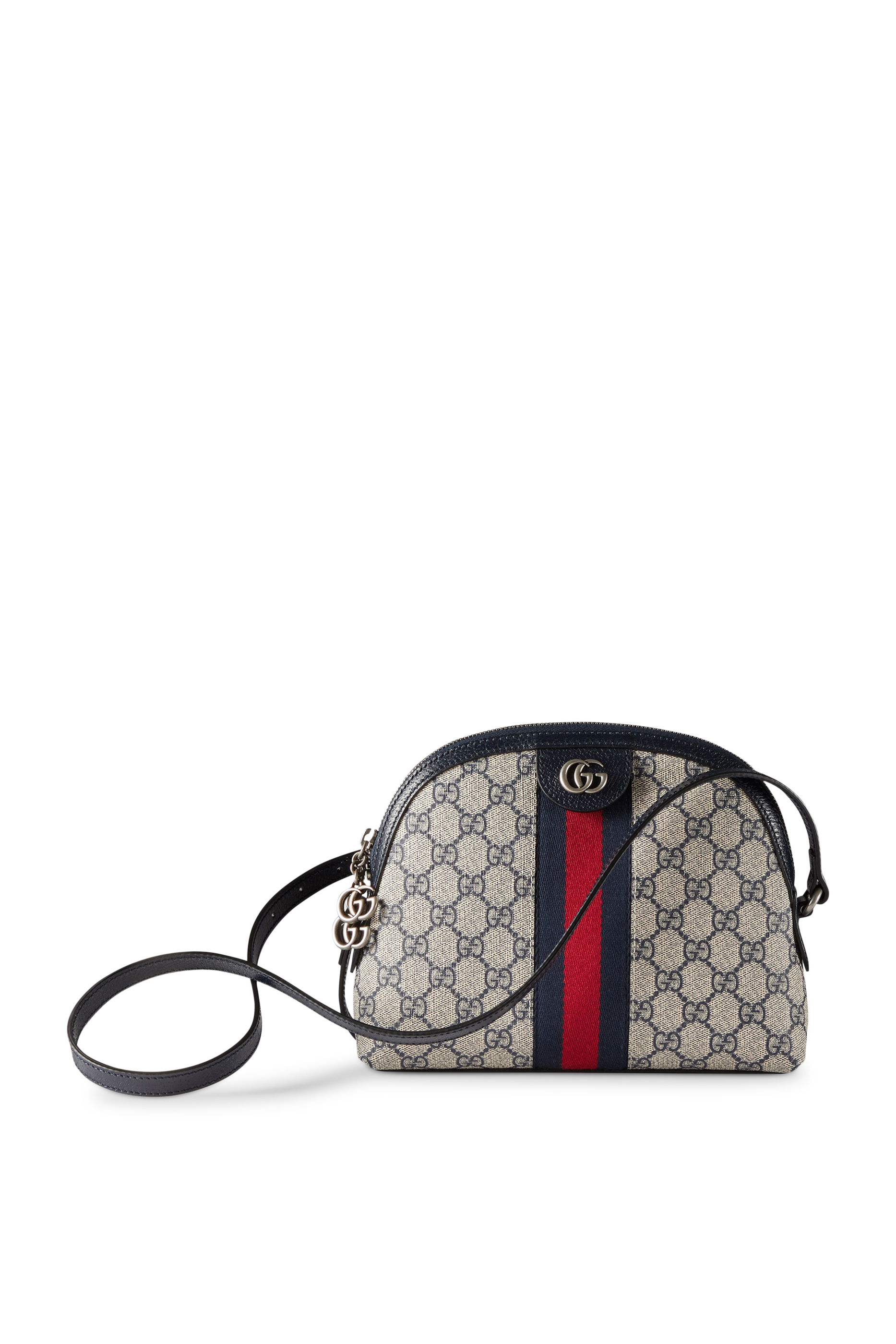 حقيبة كتف أوفيديا صغيرة بنقشة حرفي شعار الماركة