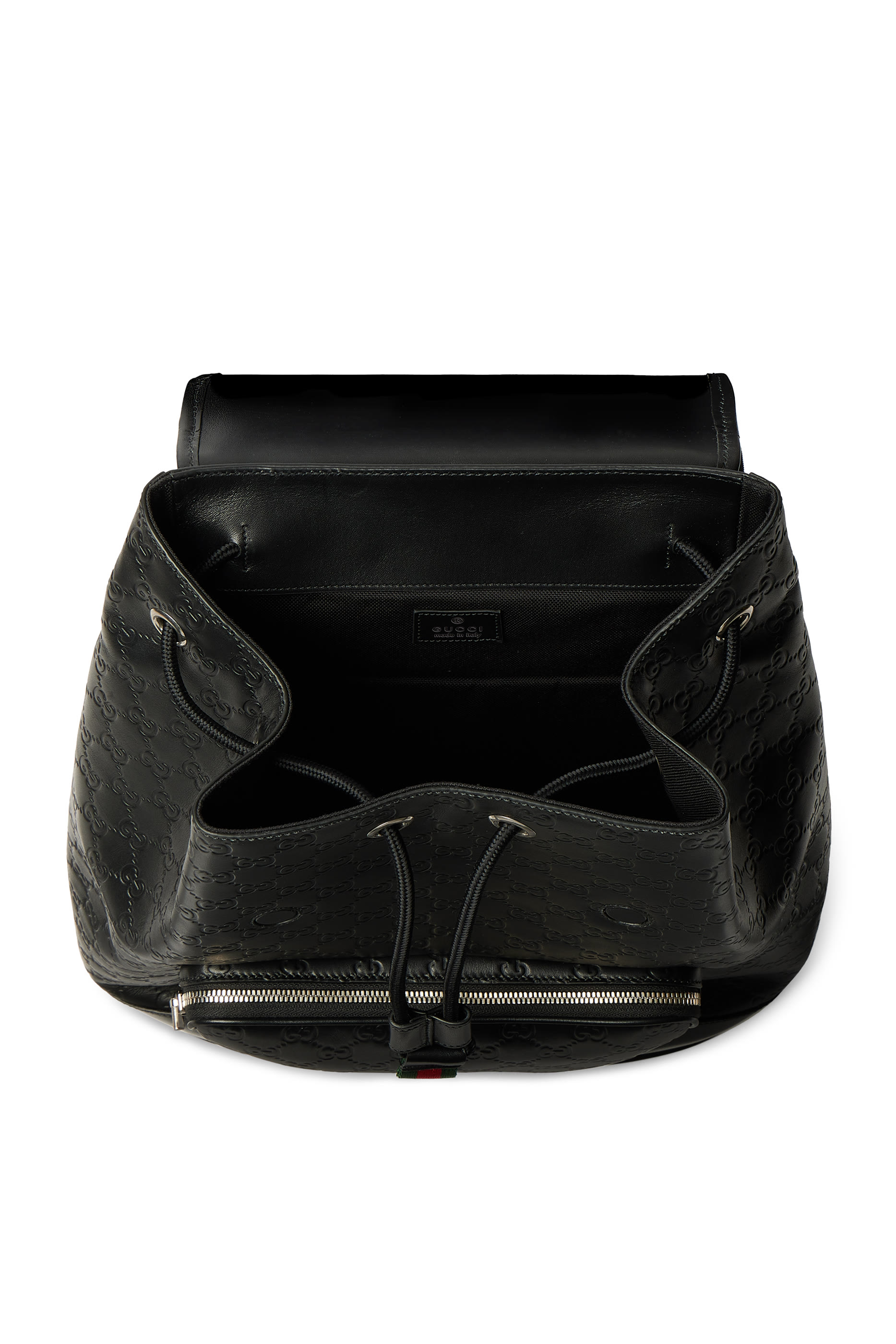 حقيبة ظهر متوسطة بنقشة حرفي شعار الماركة