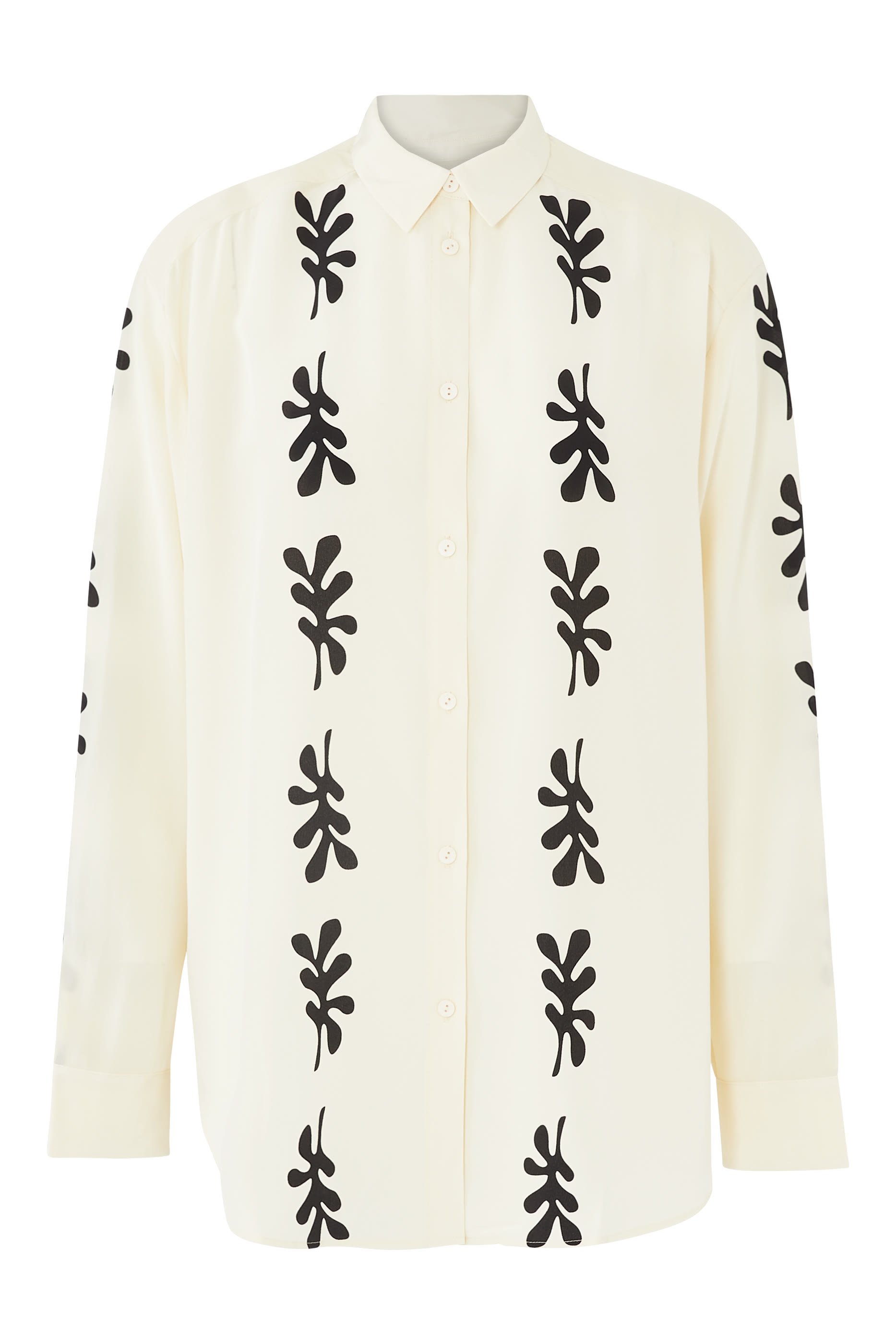 قميص بأكمام طويلة حرير