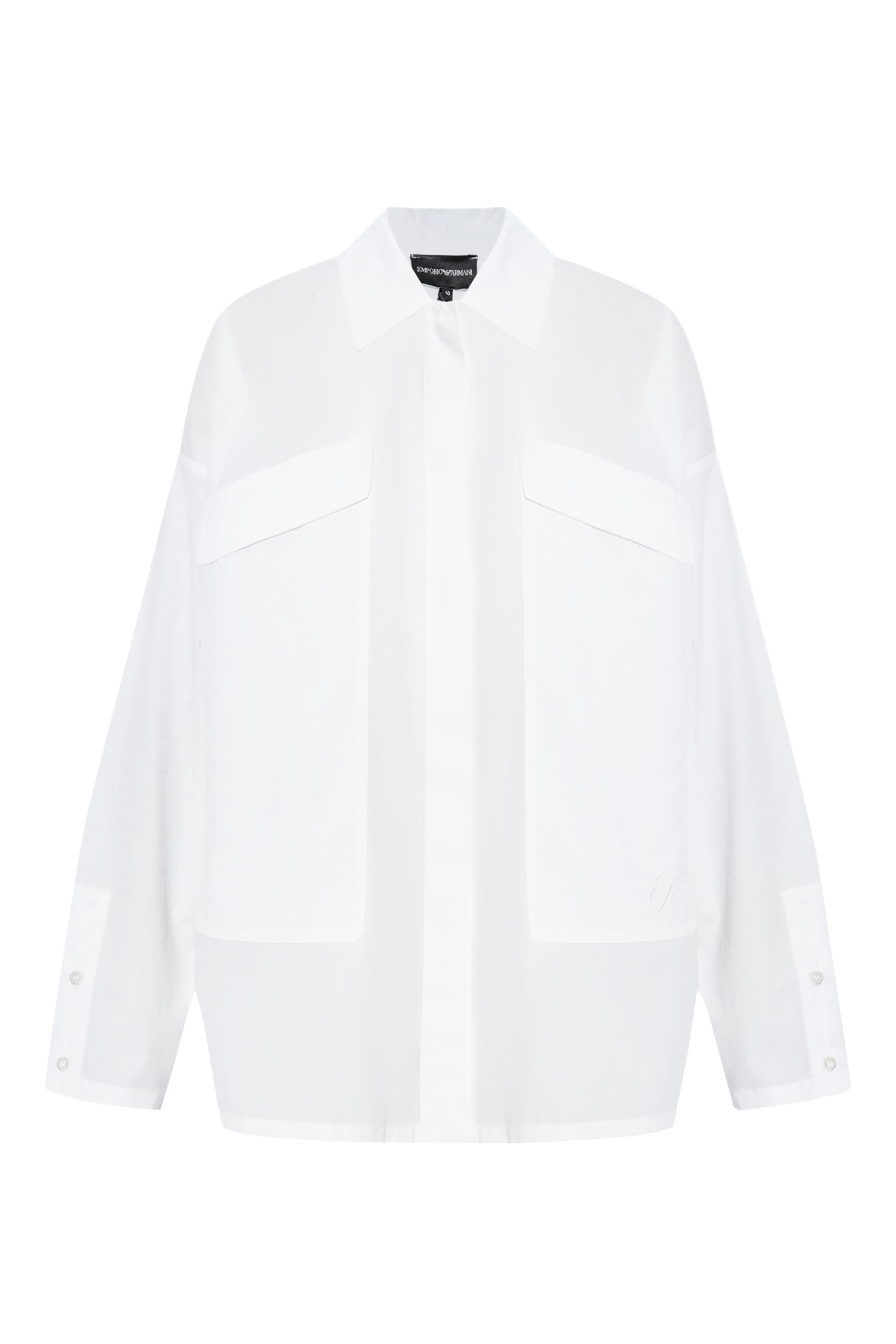 Front-Pocket Button-Up Shirt