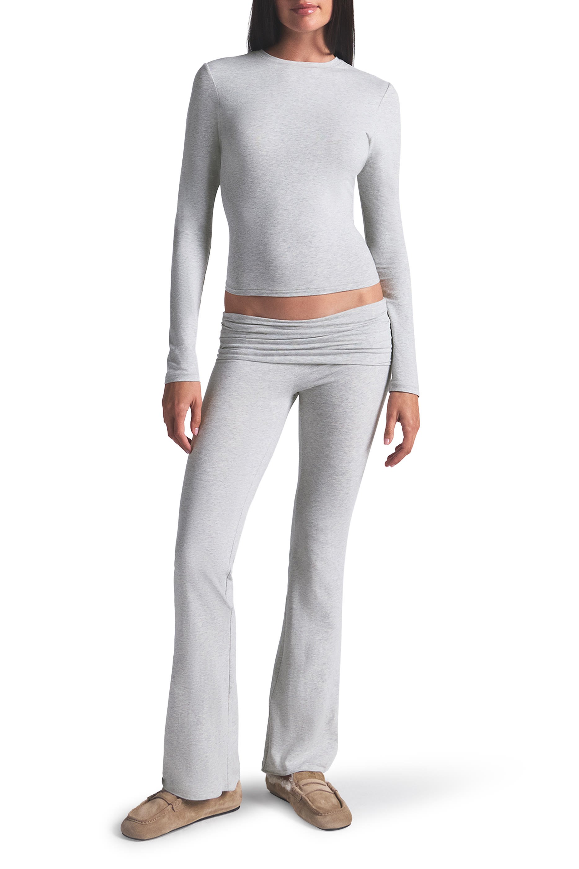 تيشيرت بأكمام طويلة جيرسيه قطن 