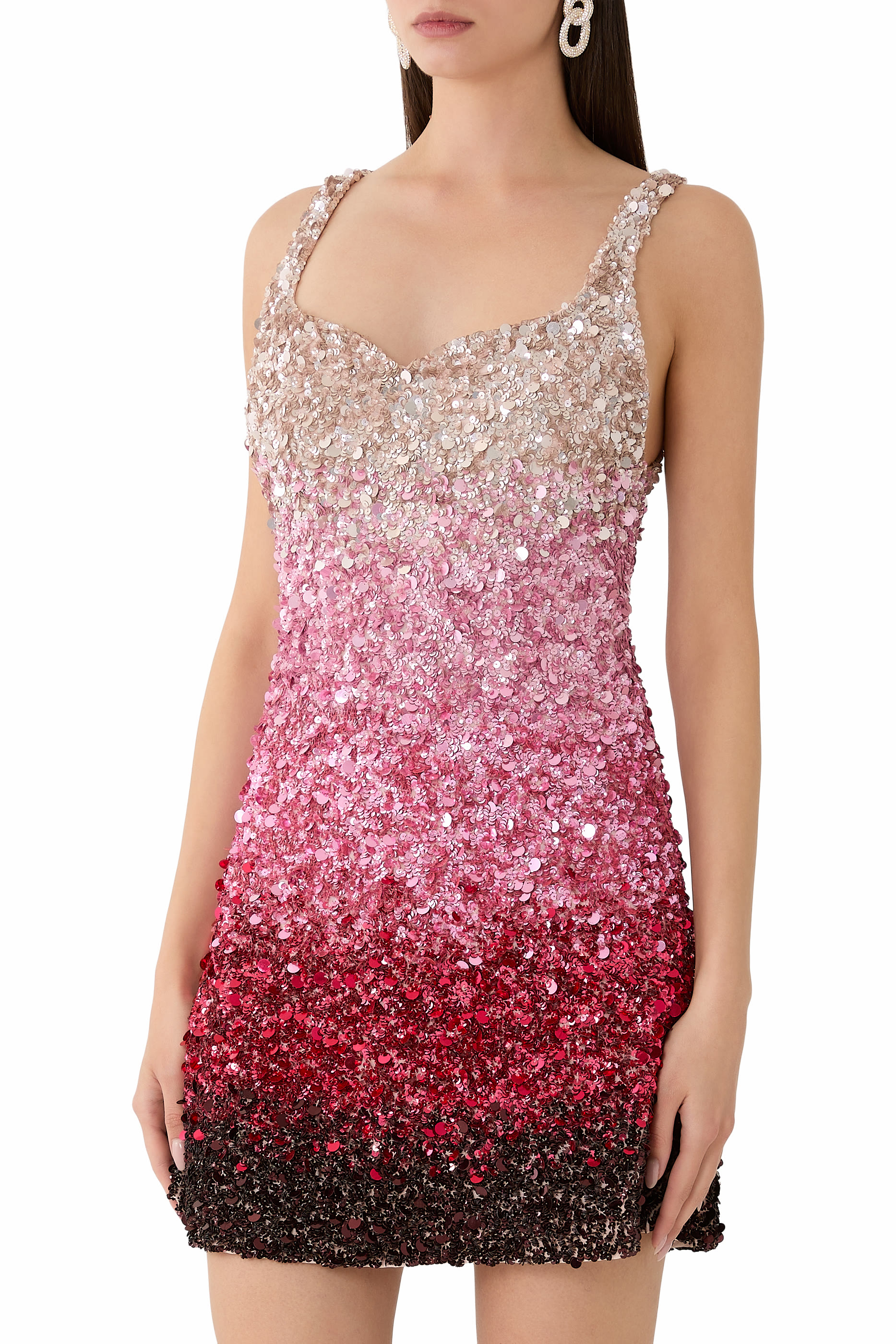 فستان ايف قصير بتطريزات