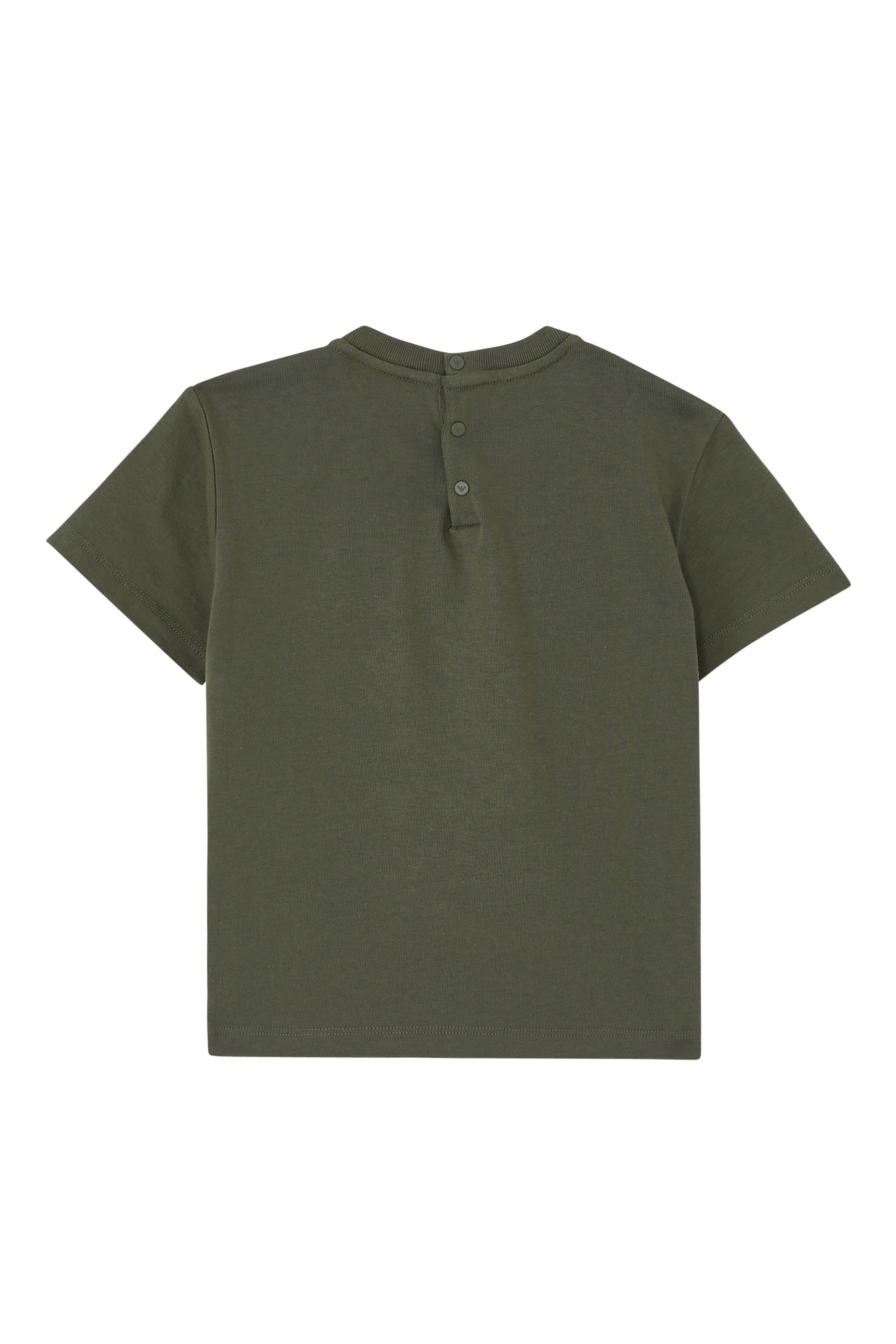 تيشيرت بطبعات شعار الماركة بملمس بارز للأطفال