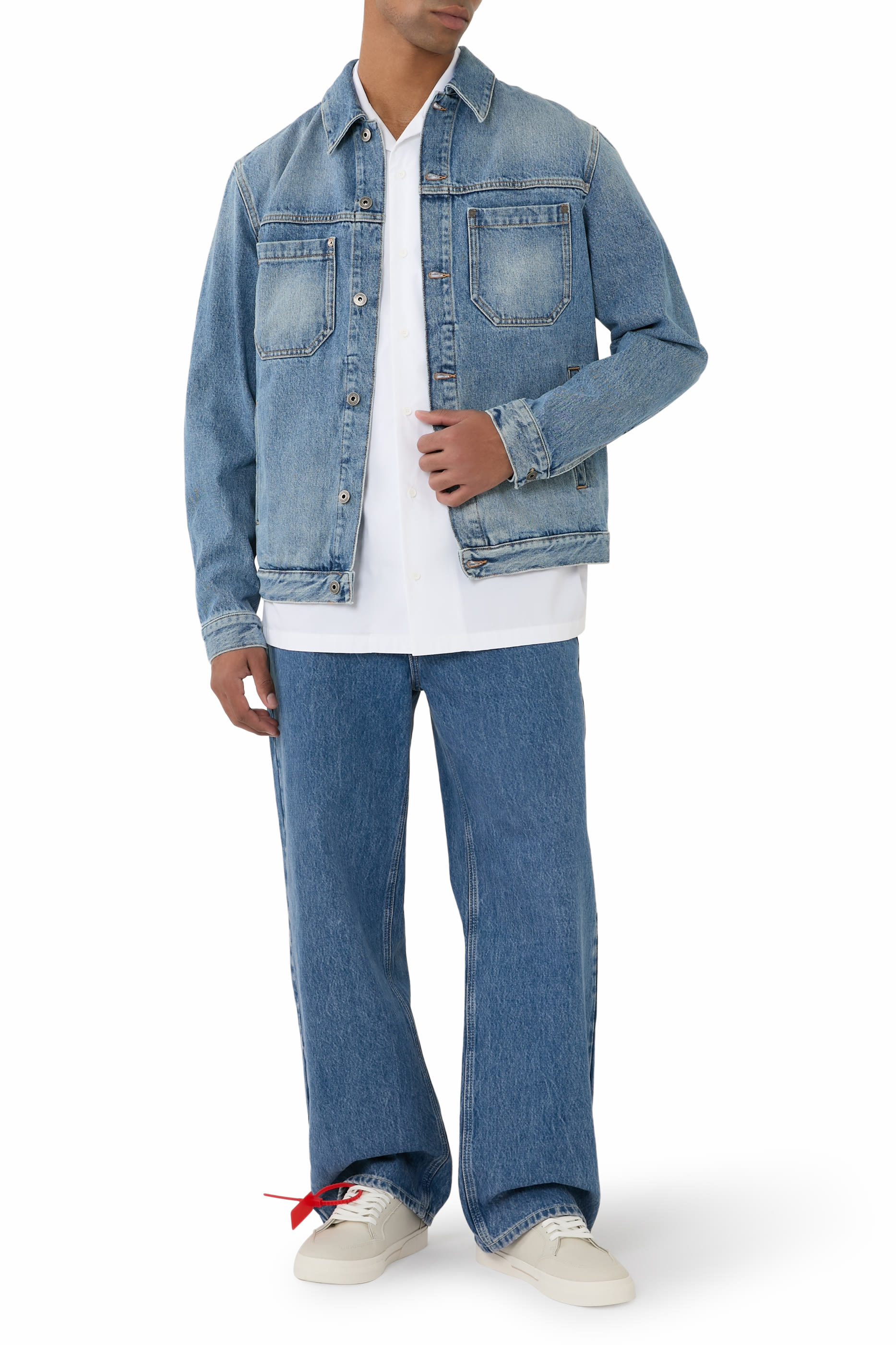 جاكيت تزلج بطبعة نصف سهم دنيم