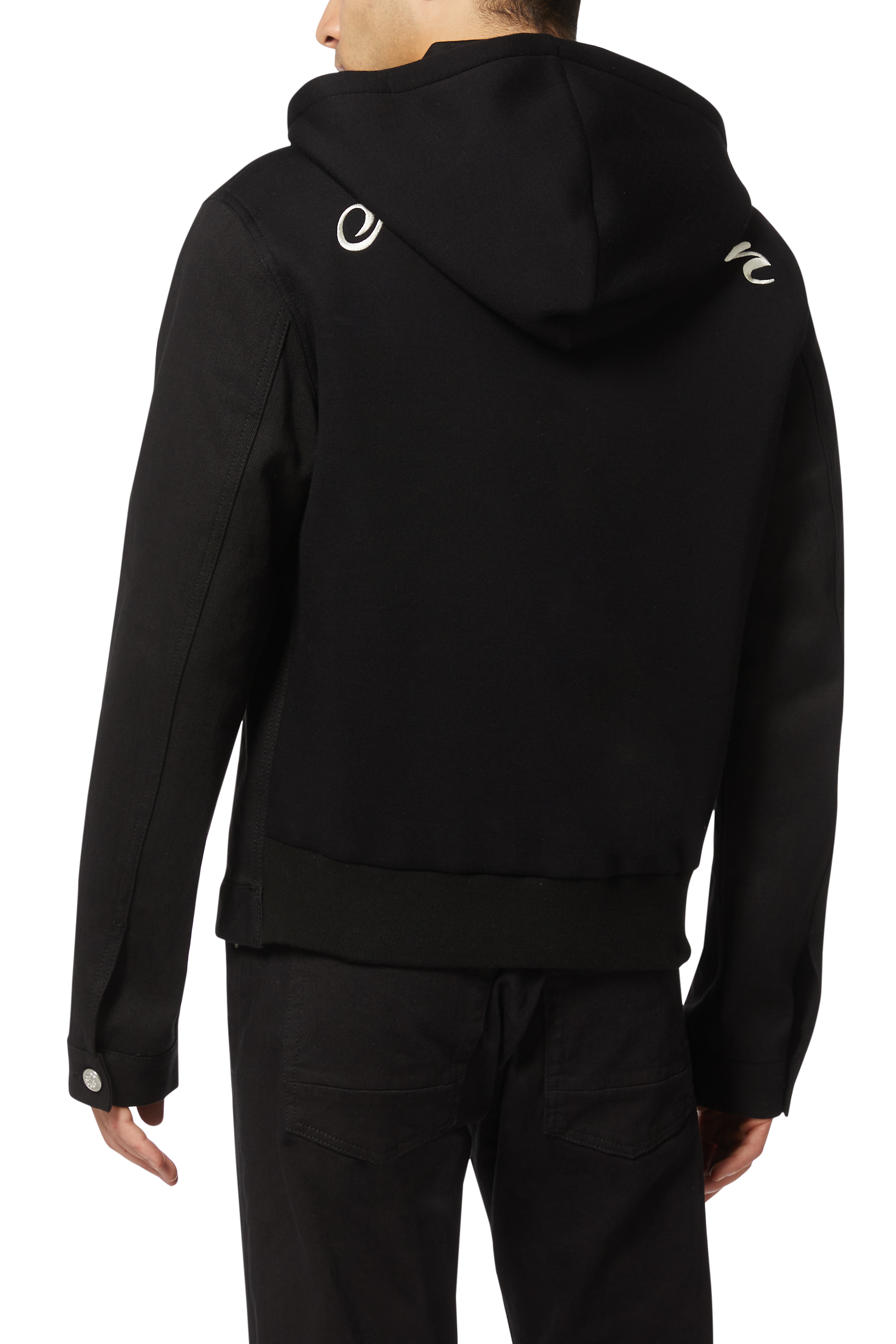 جاكيت دينم بغطاء رأس