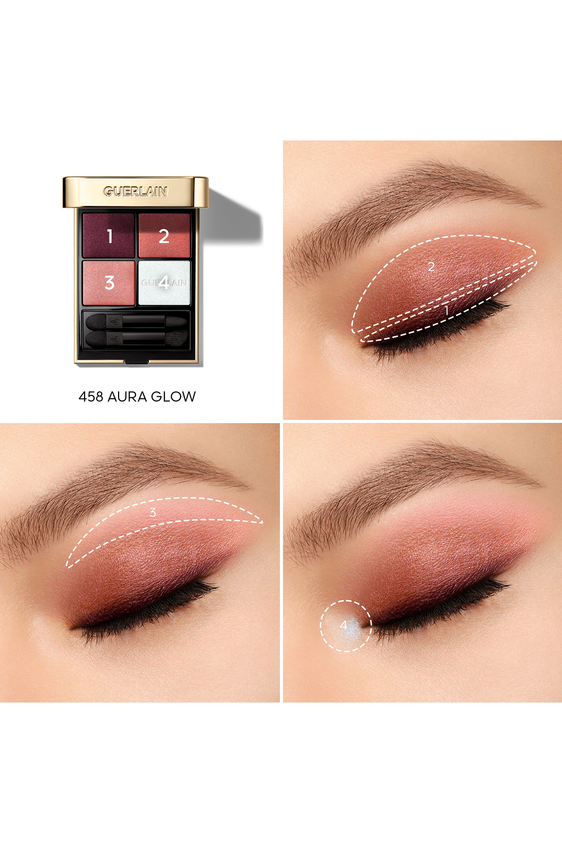 لوحة ظلال عيون أومبري جي بأربعة ألوان