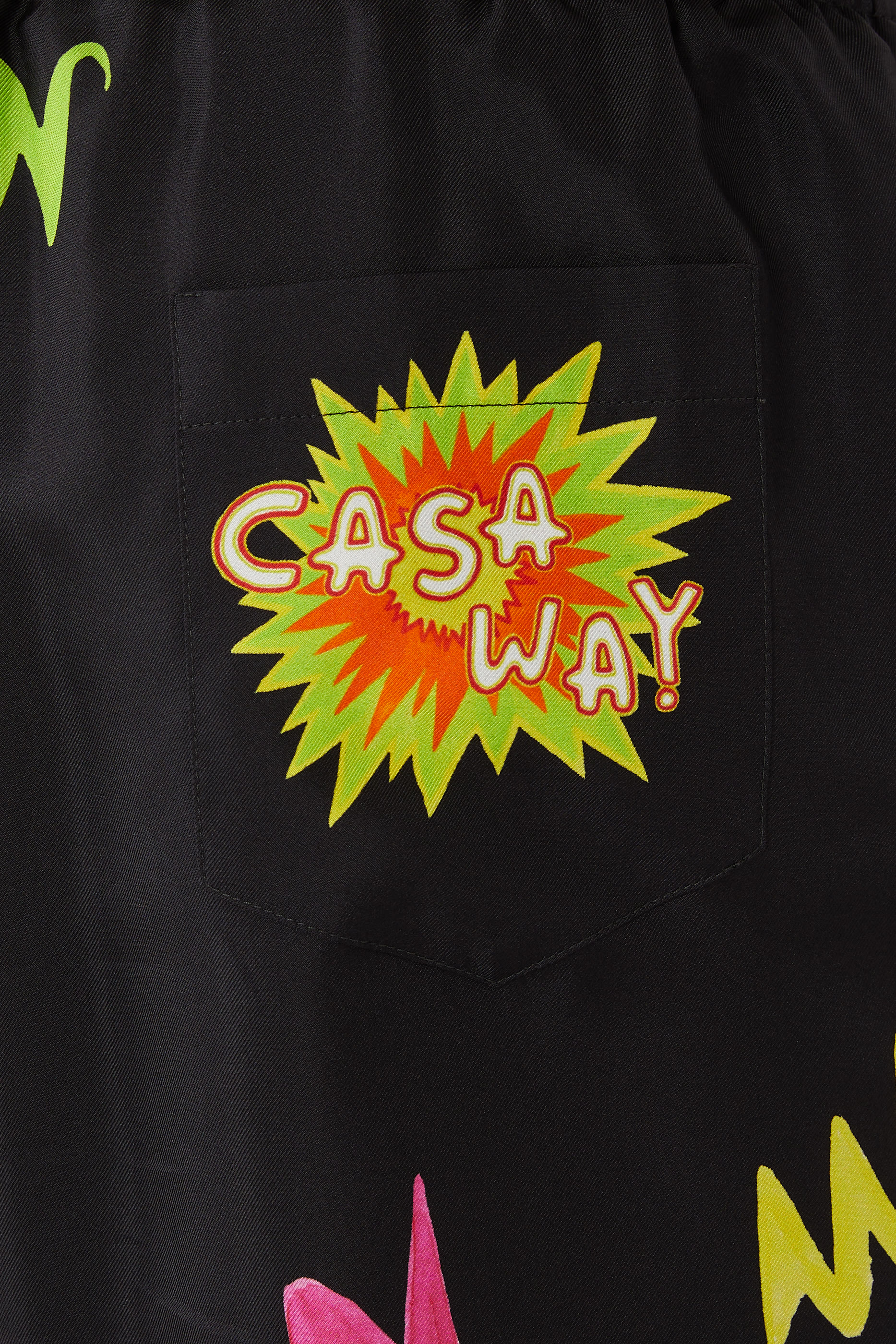 شورت بنقشة كوبية حرير