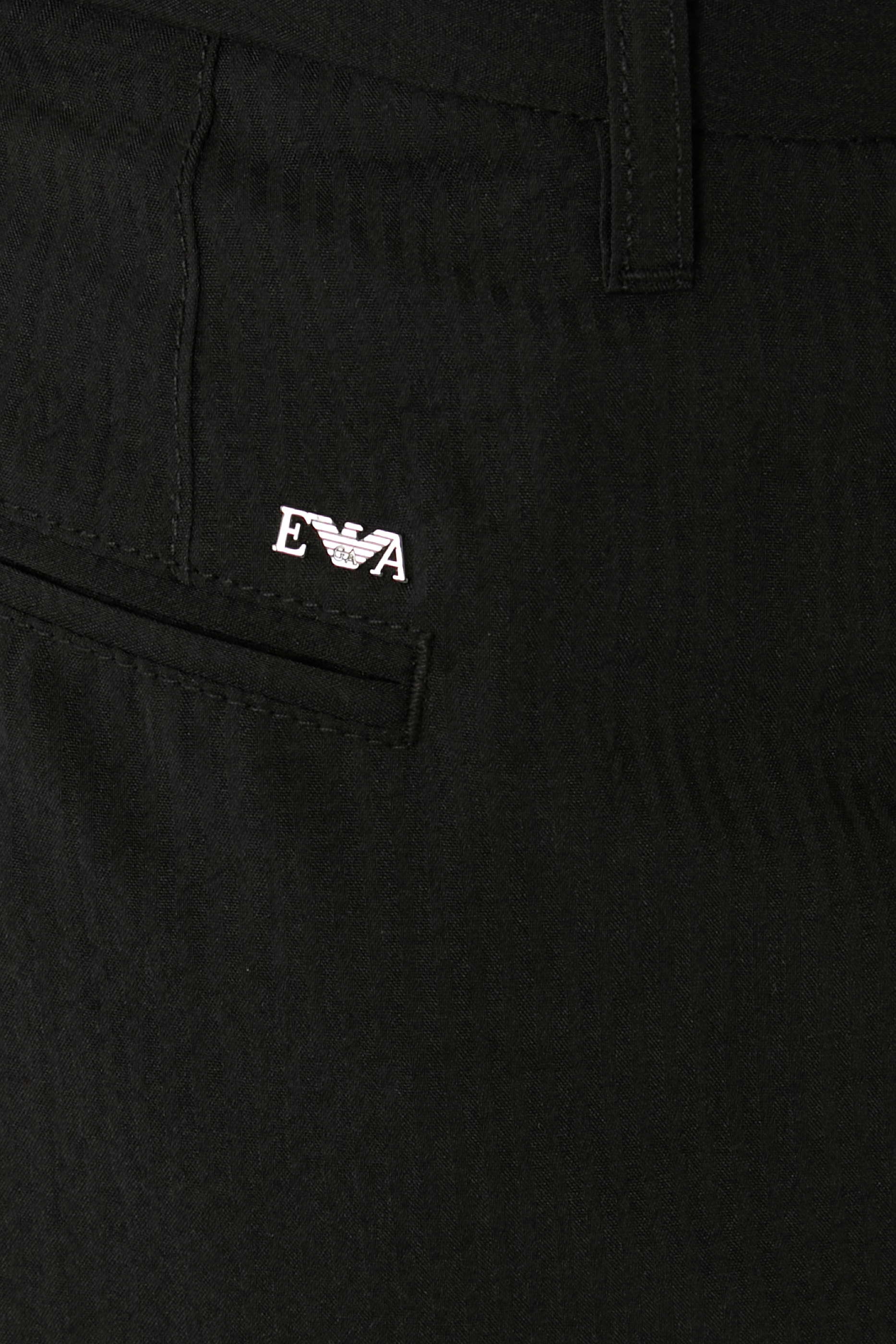 Seersucker Straight-Leg Trousers