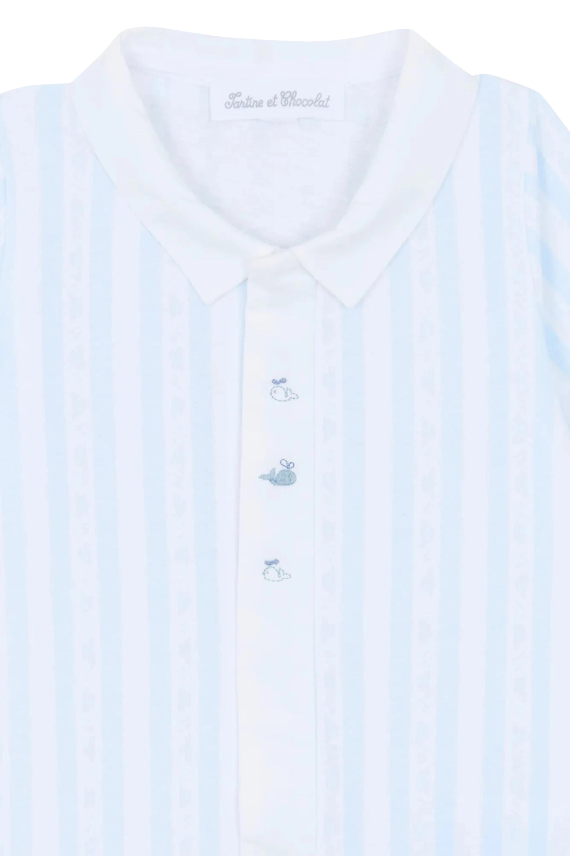 لباس قطعة واحدة بنقشة مخططة للأطفال