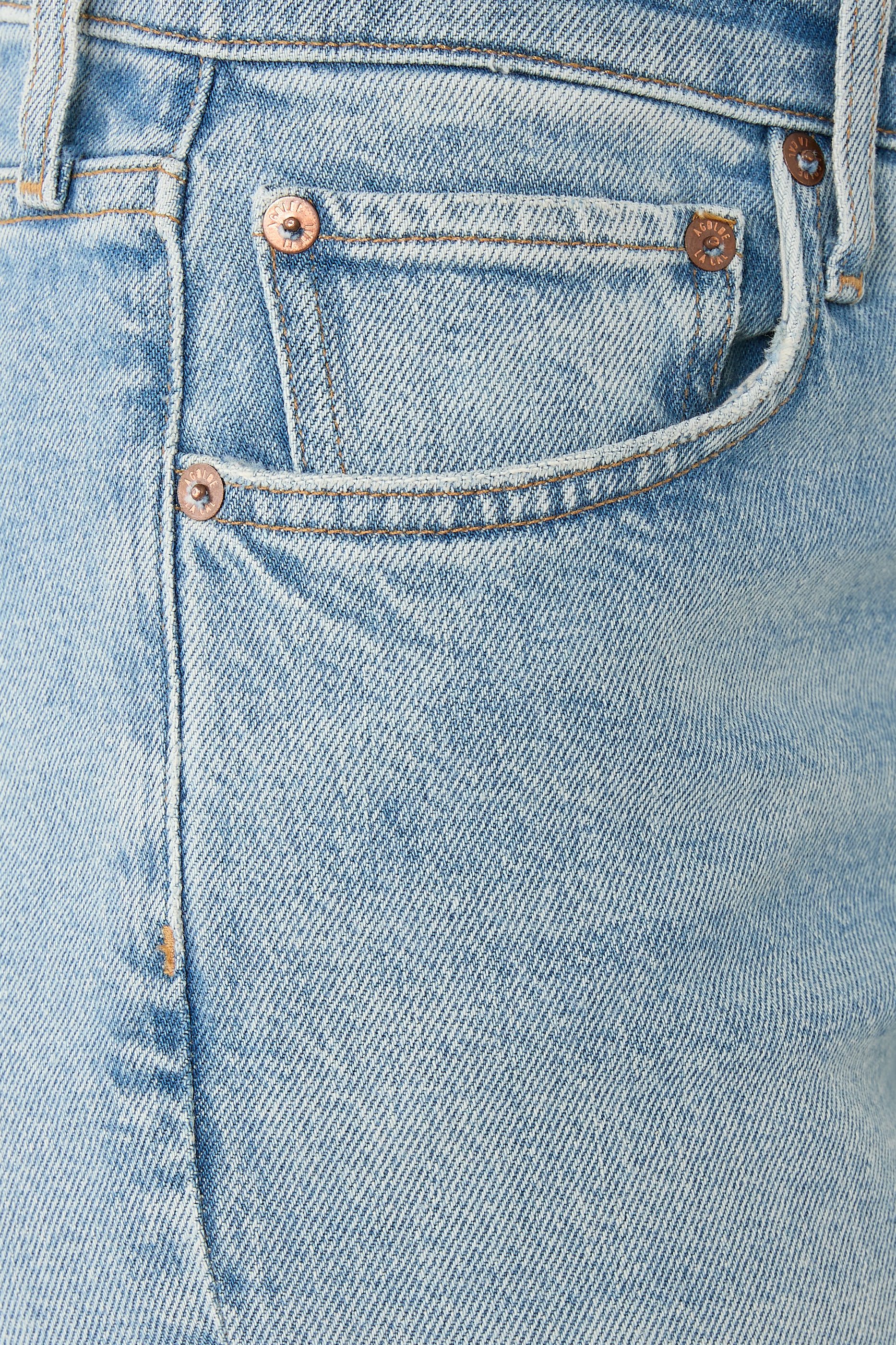 بنطال جينز ناينتيز قصير بخصر مرتفع