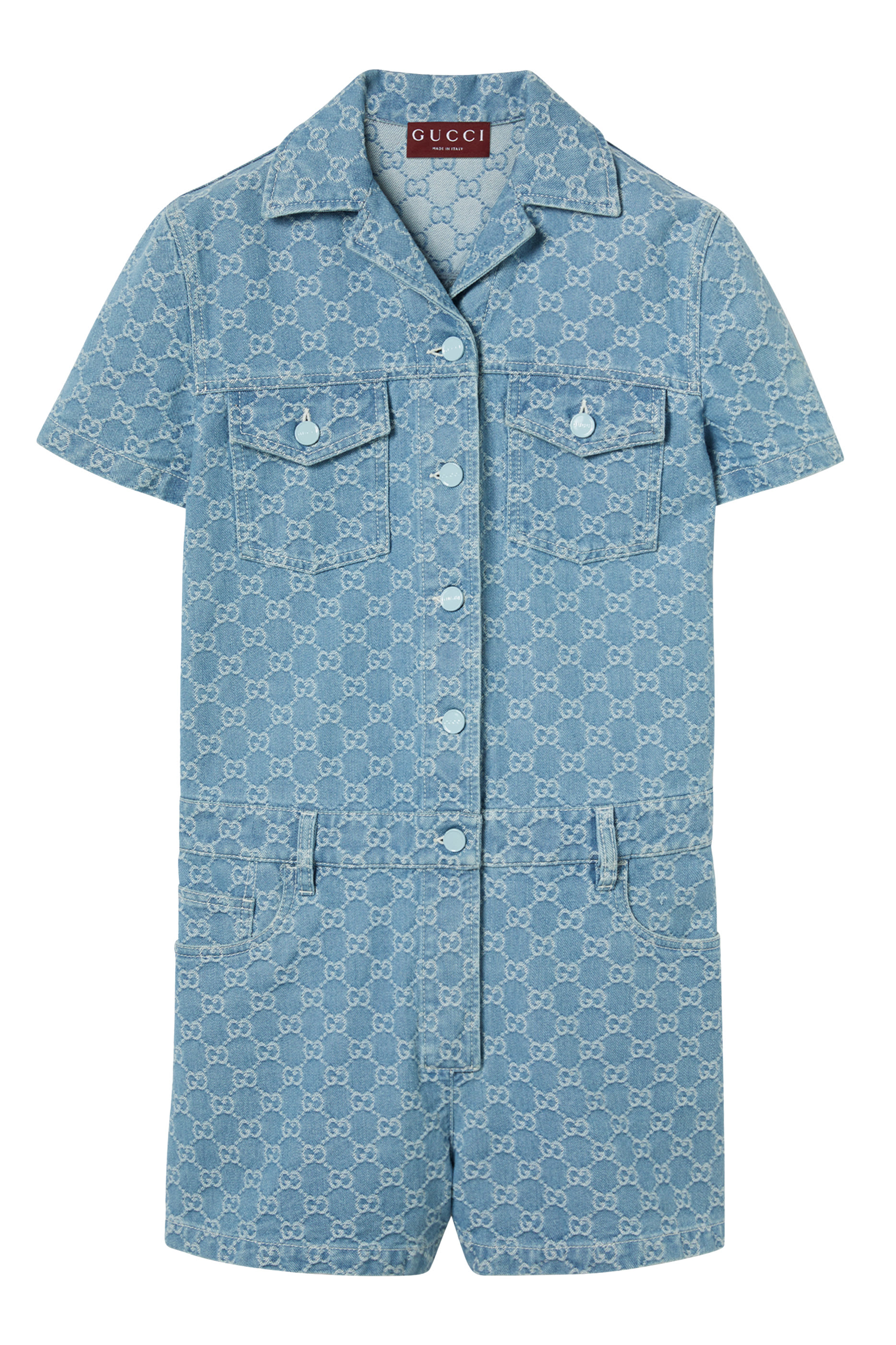  GG Denim Jacquard Jumpsuit