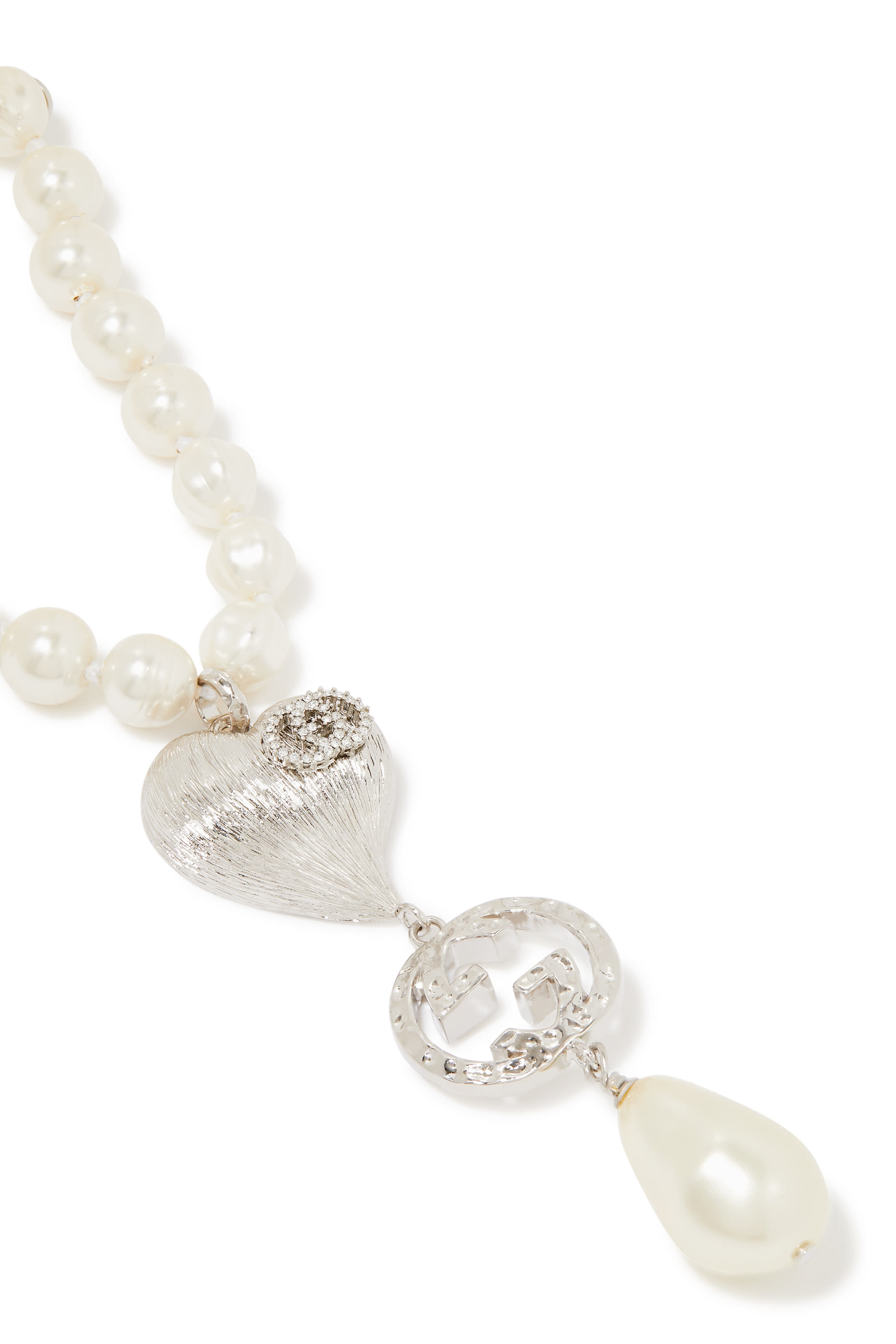 قلادة طويلة مرصعة بلؤلؤ بدلاية