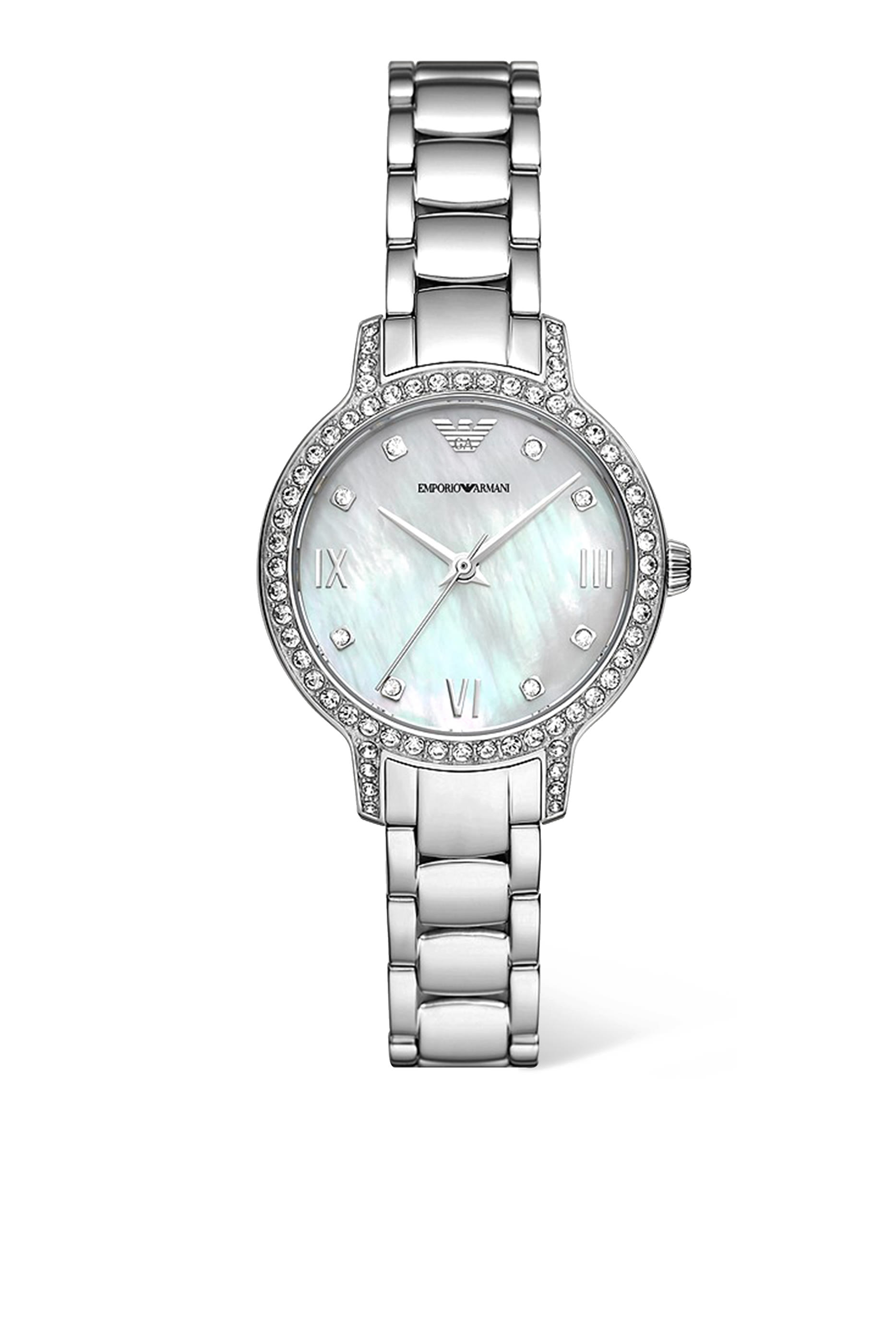 ساعة كليو مرصعة بالكريستال ستانلس ستيل مقاس 32 مم