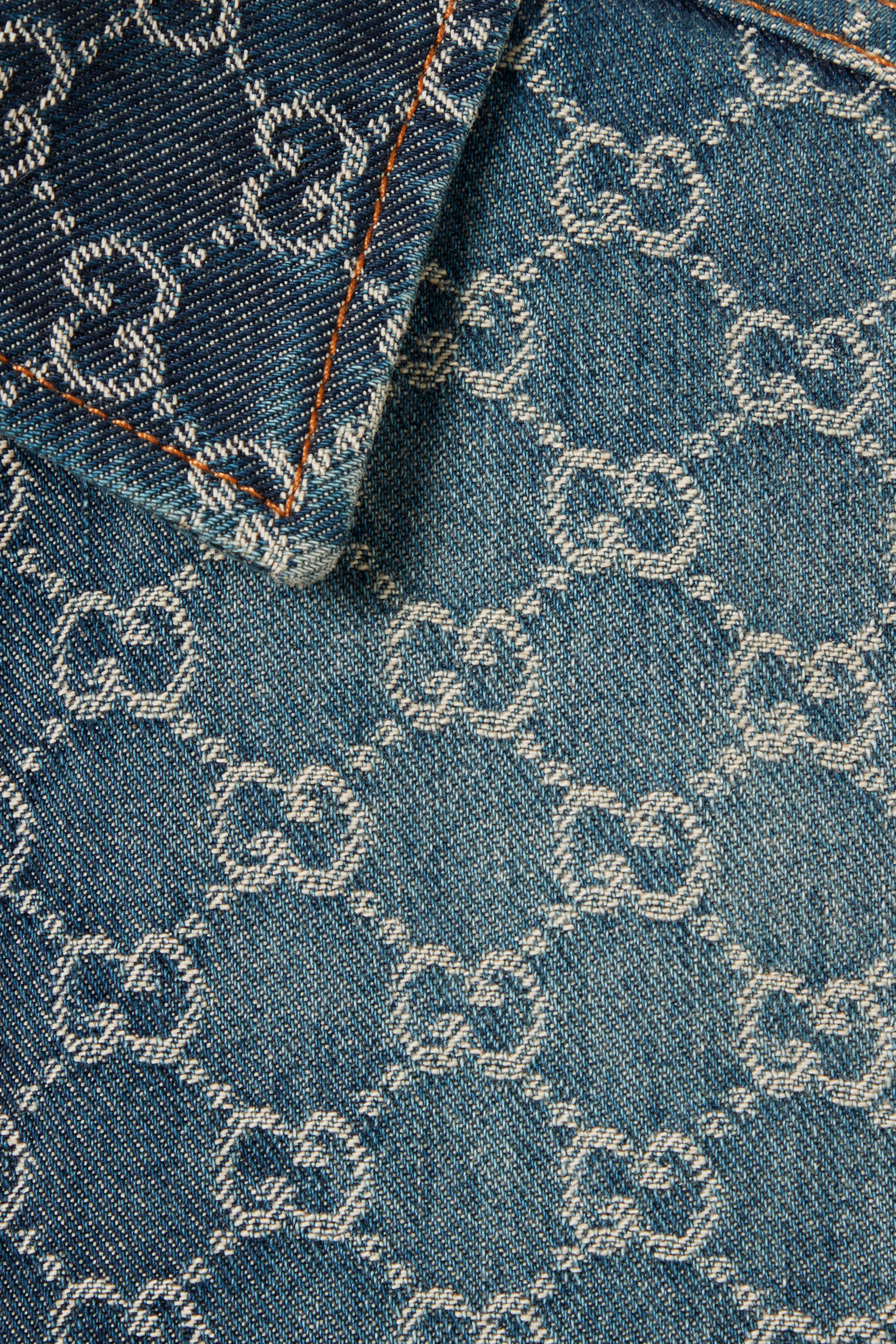 GG Cotton Denim Jacquard Shirt