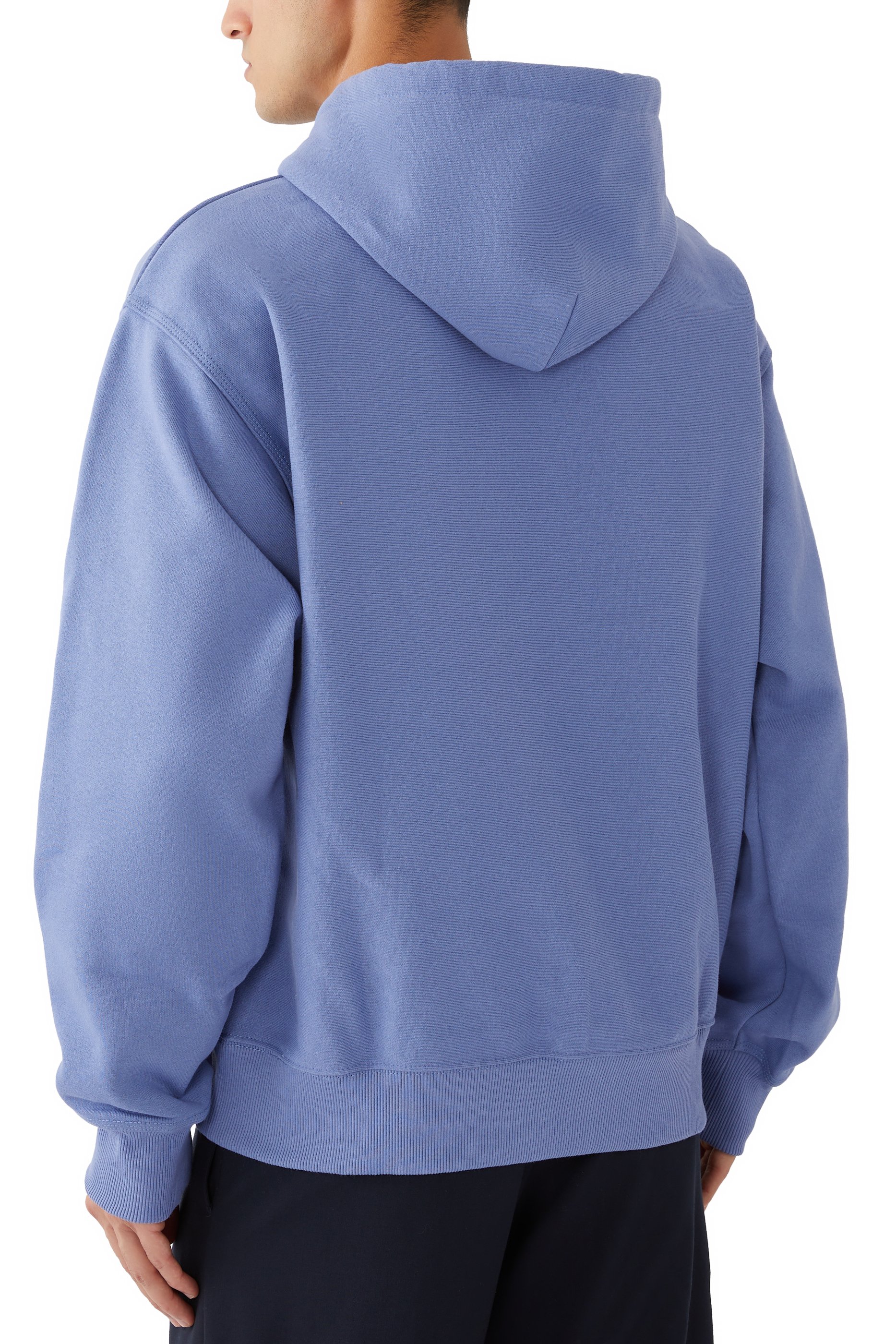 هودي ستوك بتطريز شعار الماركة بملمس بارز