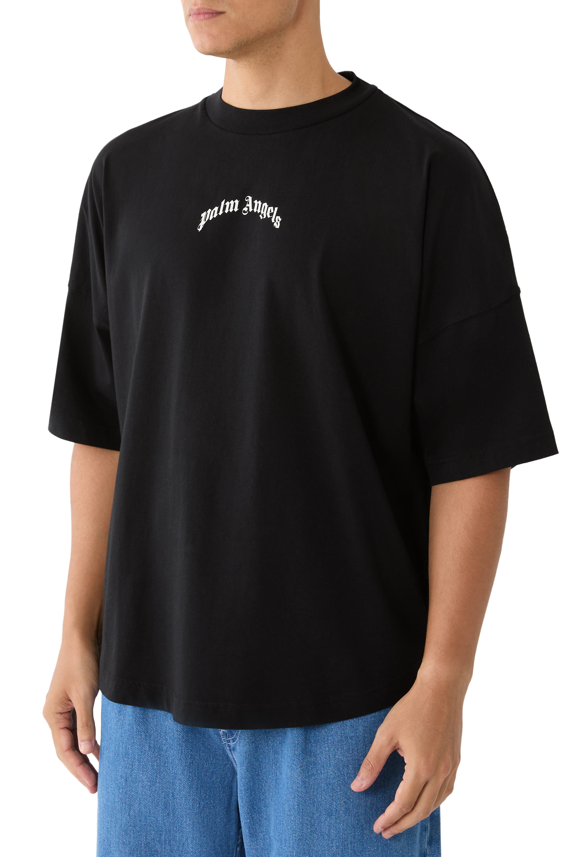 تيشيرت كلاسيكي بشعار الماركة بالكامل